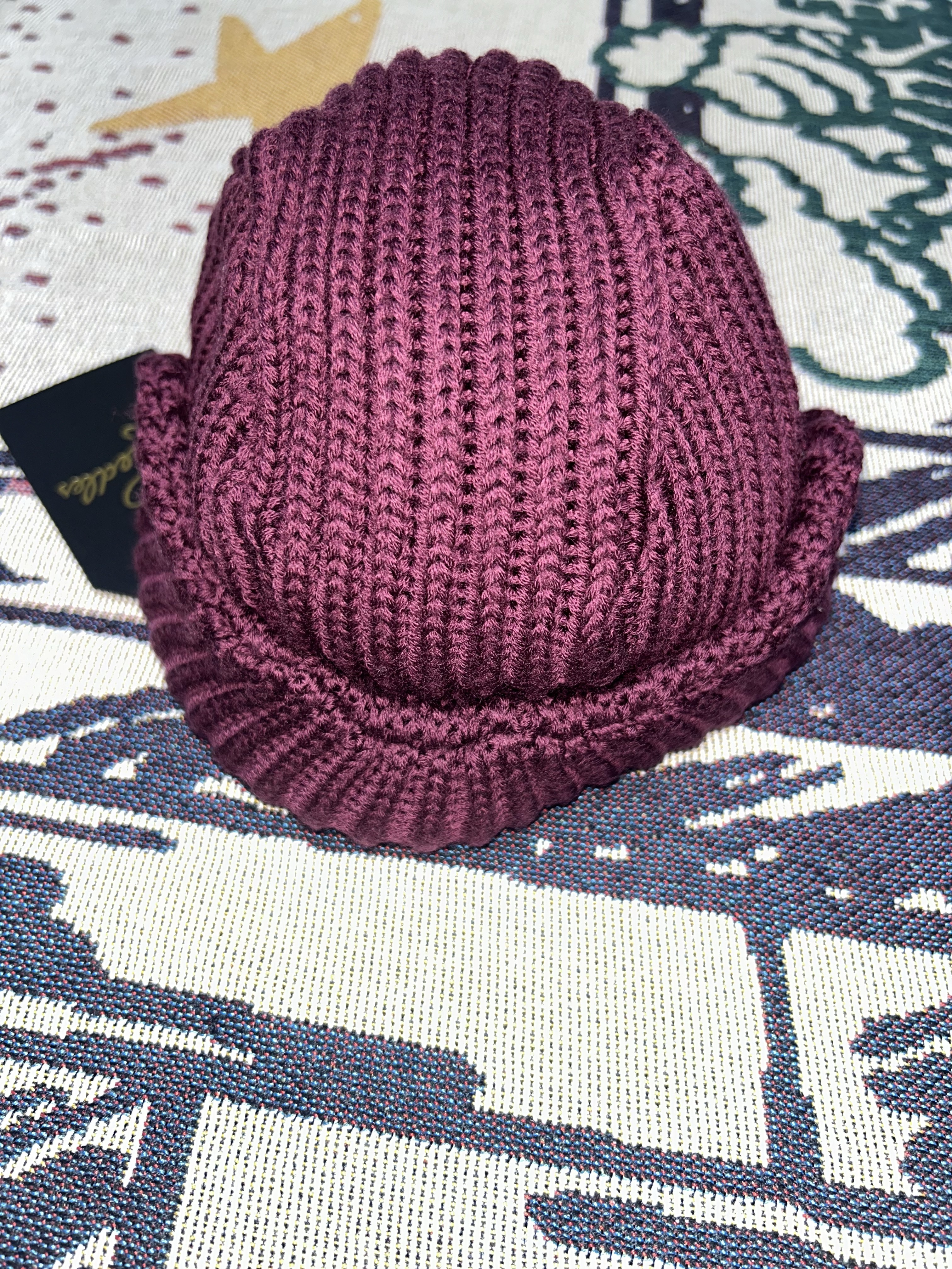 Needles Merino Wool Bird Shooting Cap Wine 착용 스타일 - 3