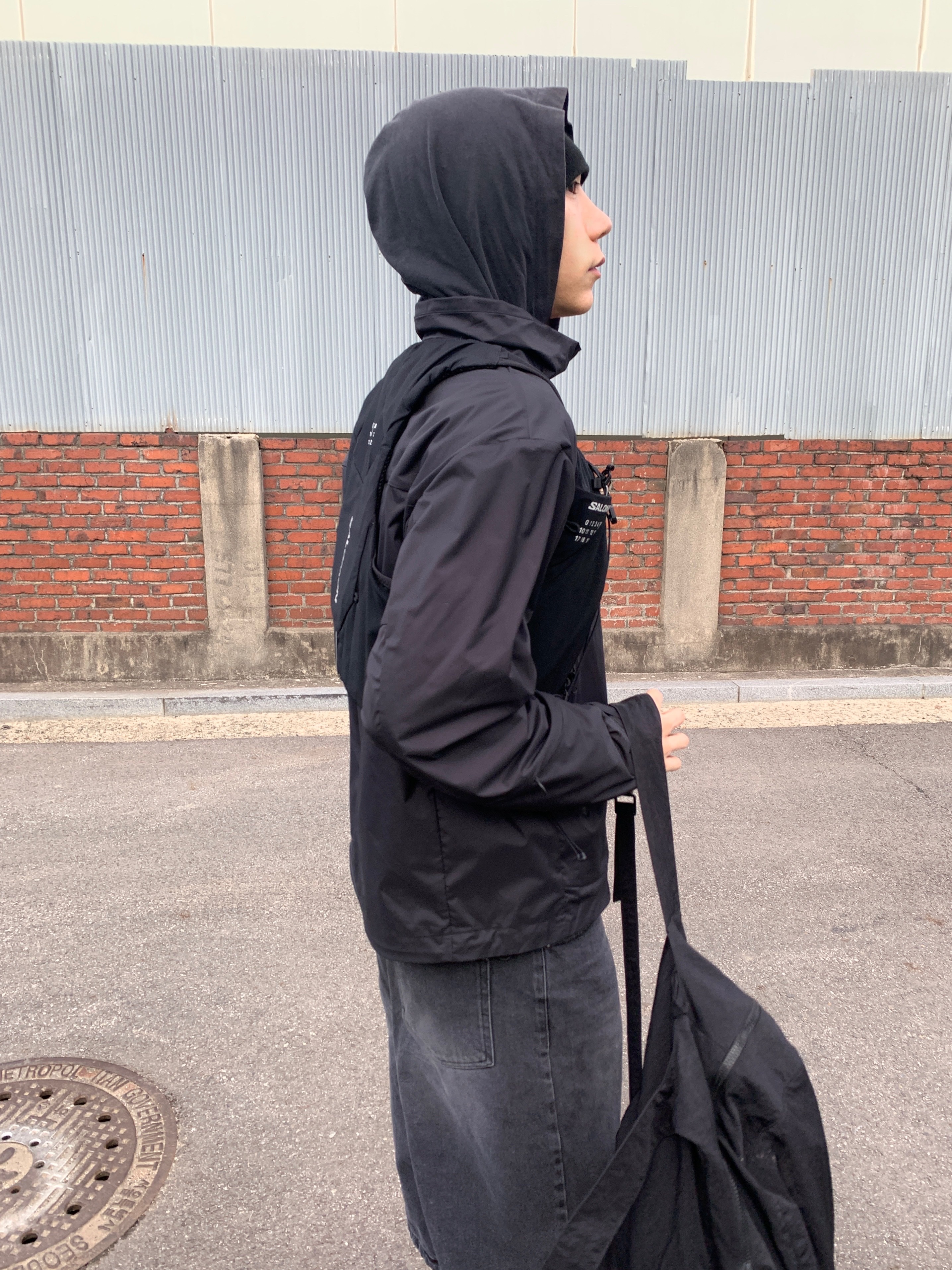 Stussy Basic Skullcap Beanie Black, Our Legacy Slim Backpack Black Dense Liquid Nylon 착용 스타일 - 5