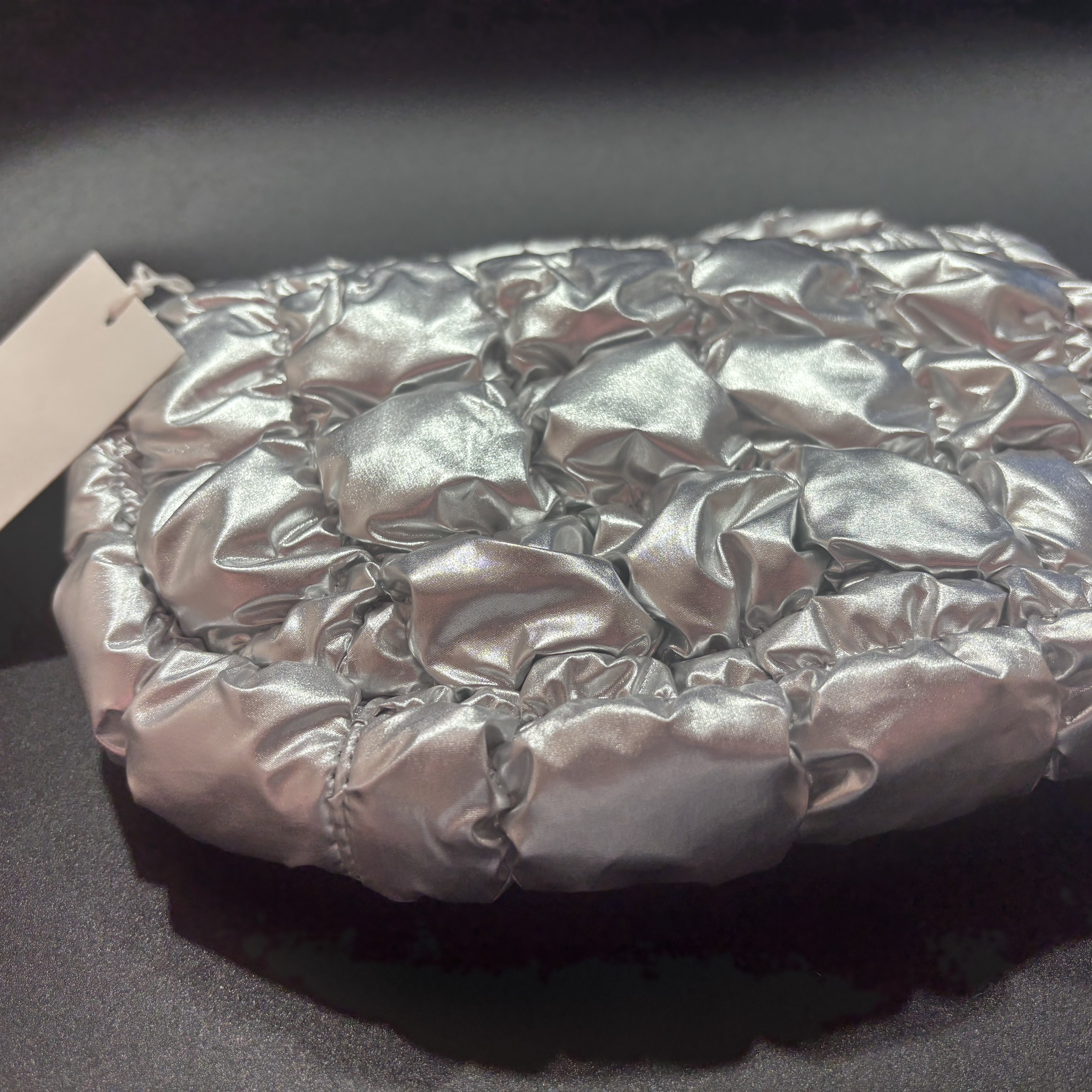 COS Quilted Micro Bag Silver 착용 스타일