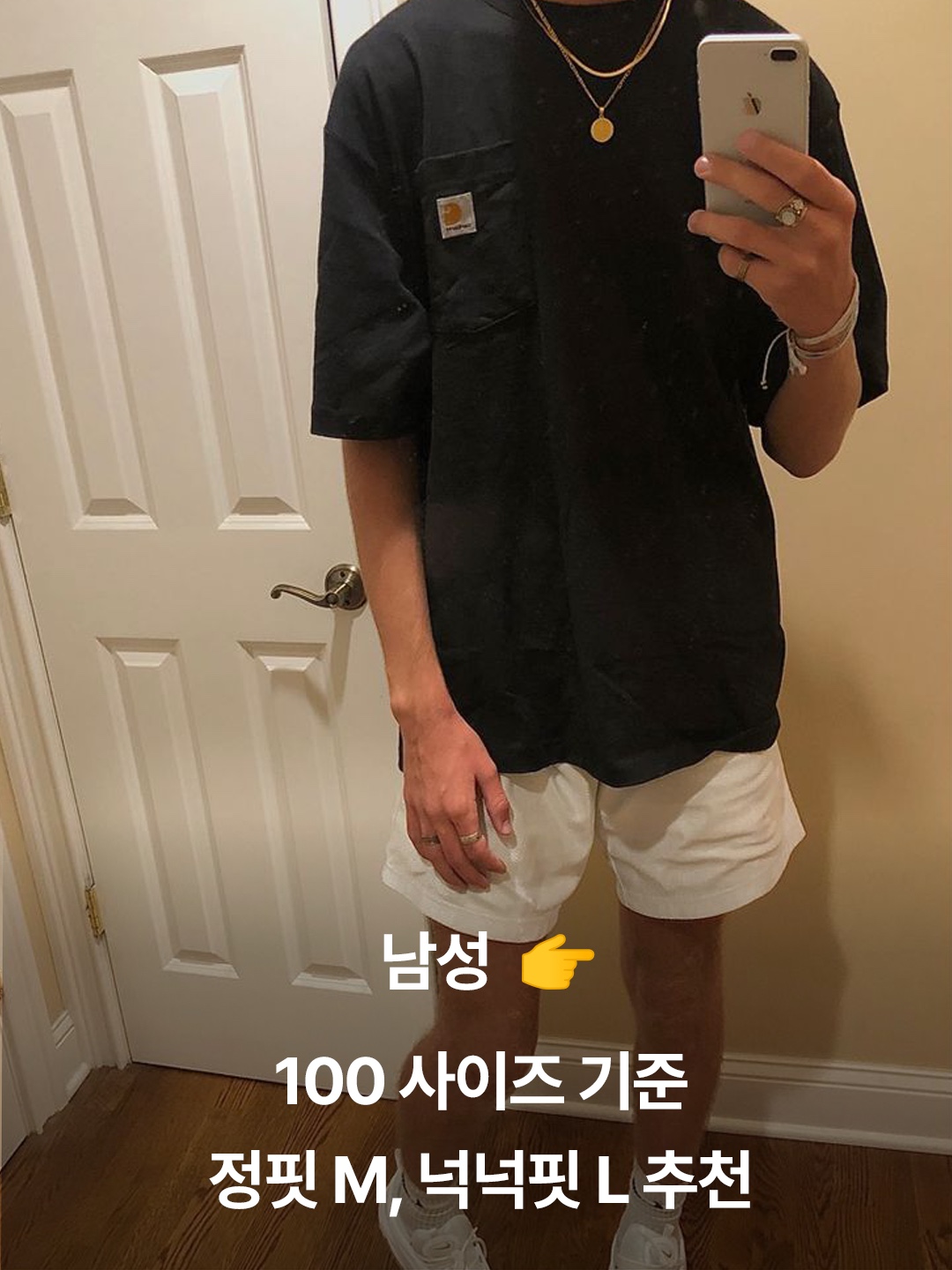 Carhartt Loose Fit Heavyweight Regular Short Sleeve Pocket T-Shirt Black, Carhartt WIP S/S Double Heart T-Shirt Blue 착용 스타일 - 6