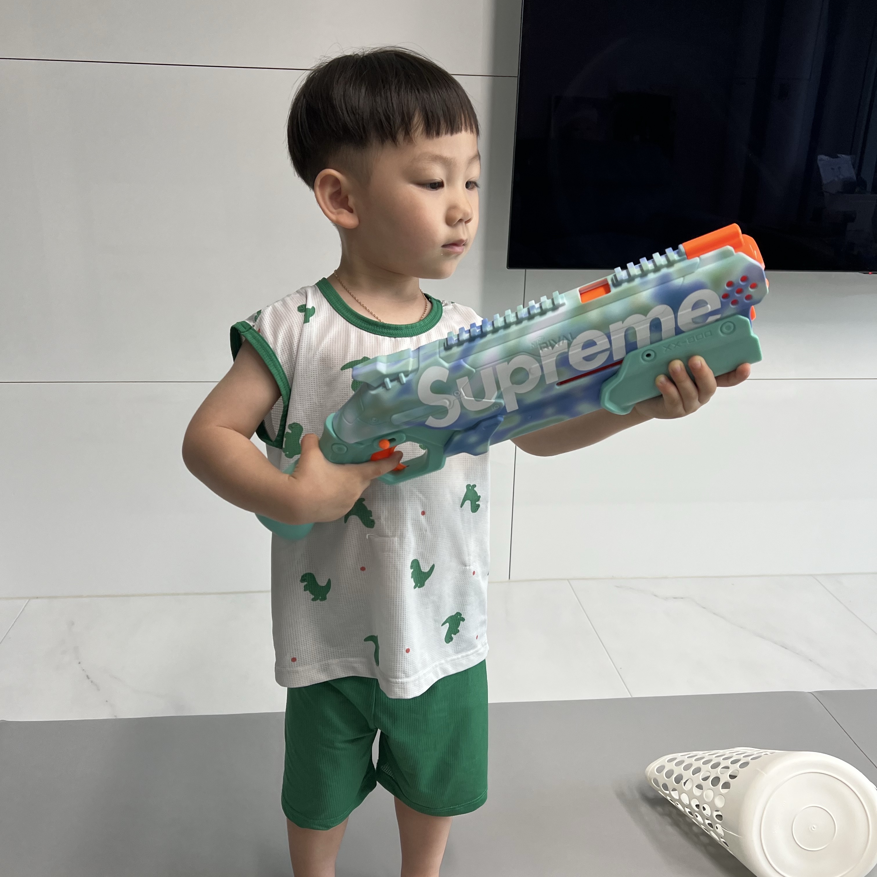 Supreme x Nerf Rival Takedown Blaster Blue - 21SS 착용 스타일 - 1