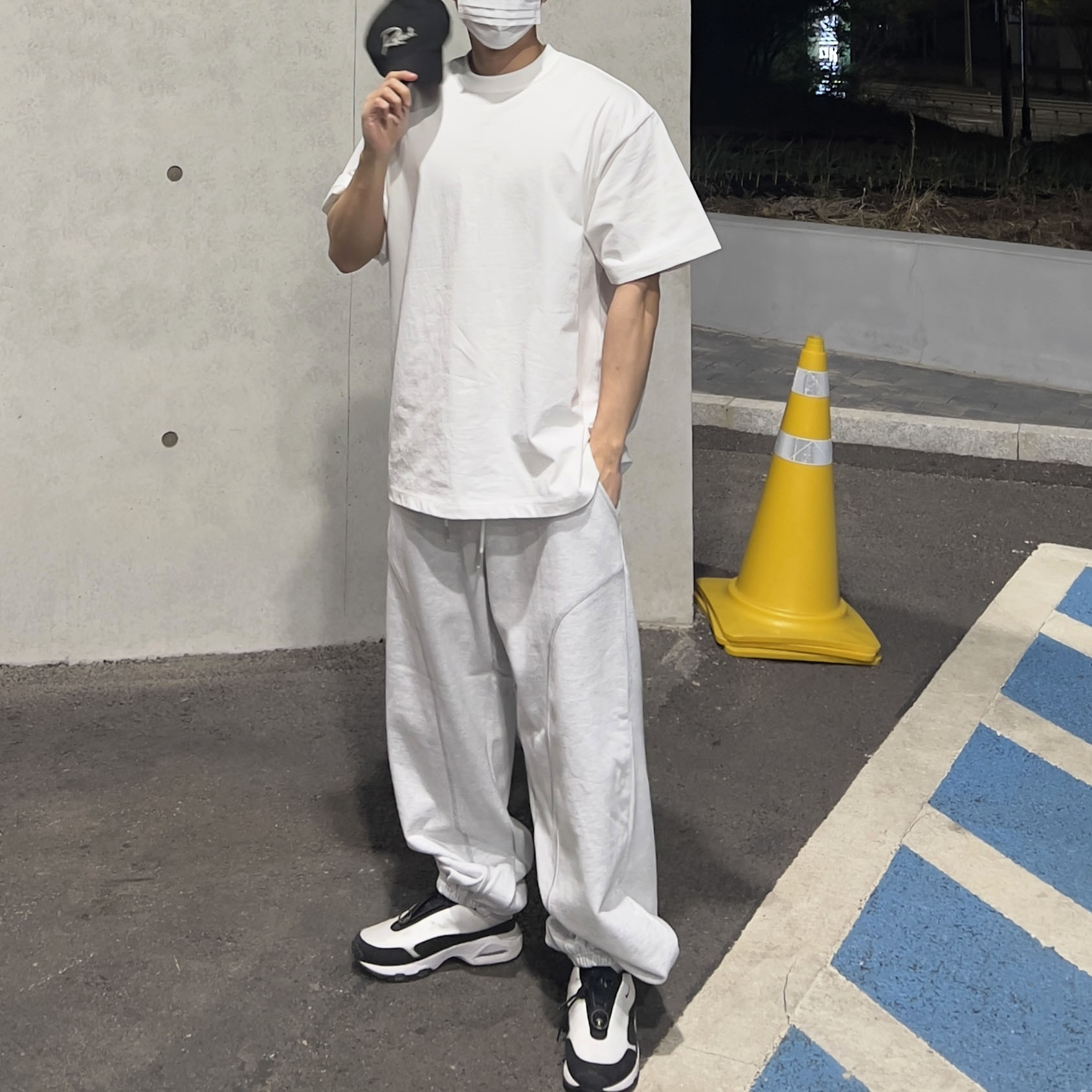 Nike x Comme des Garcons Homme Plus Air Max Sunder SP White Black 착용 스타일 - 1