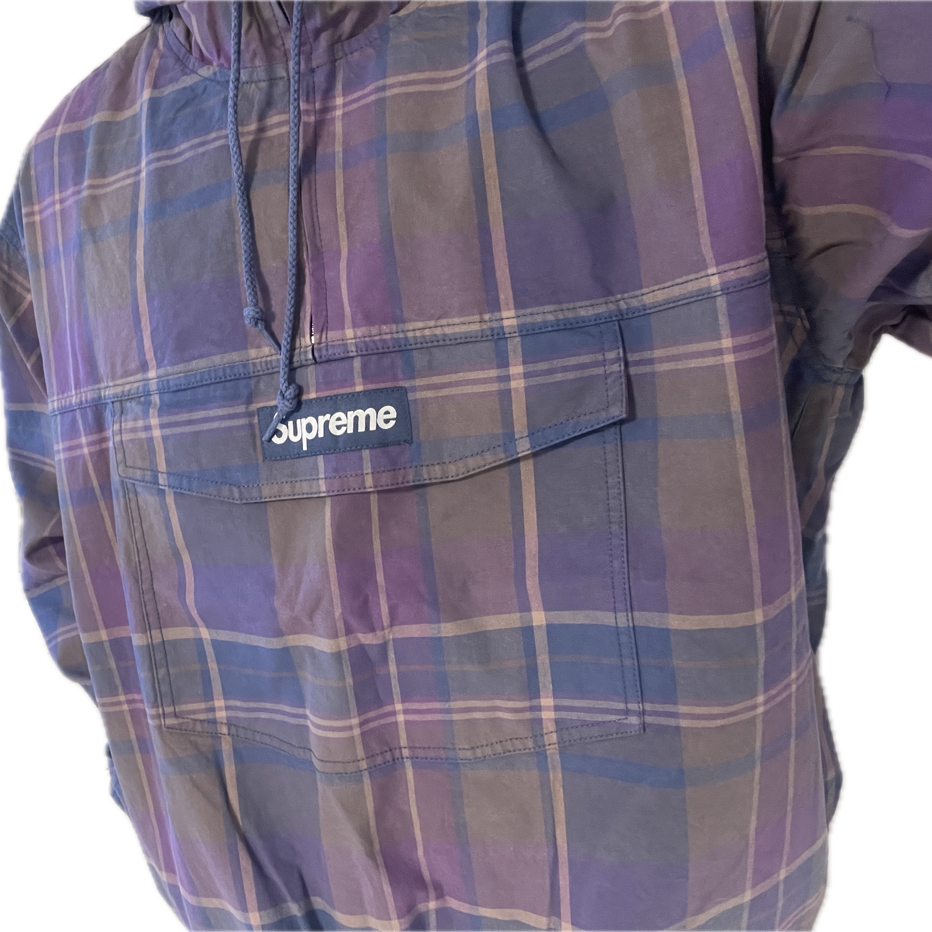 Supreme Cotton Utility Anorak Plaid - 24SS 착용 스타일 - 2