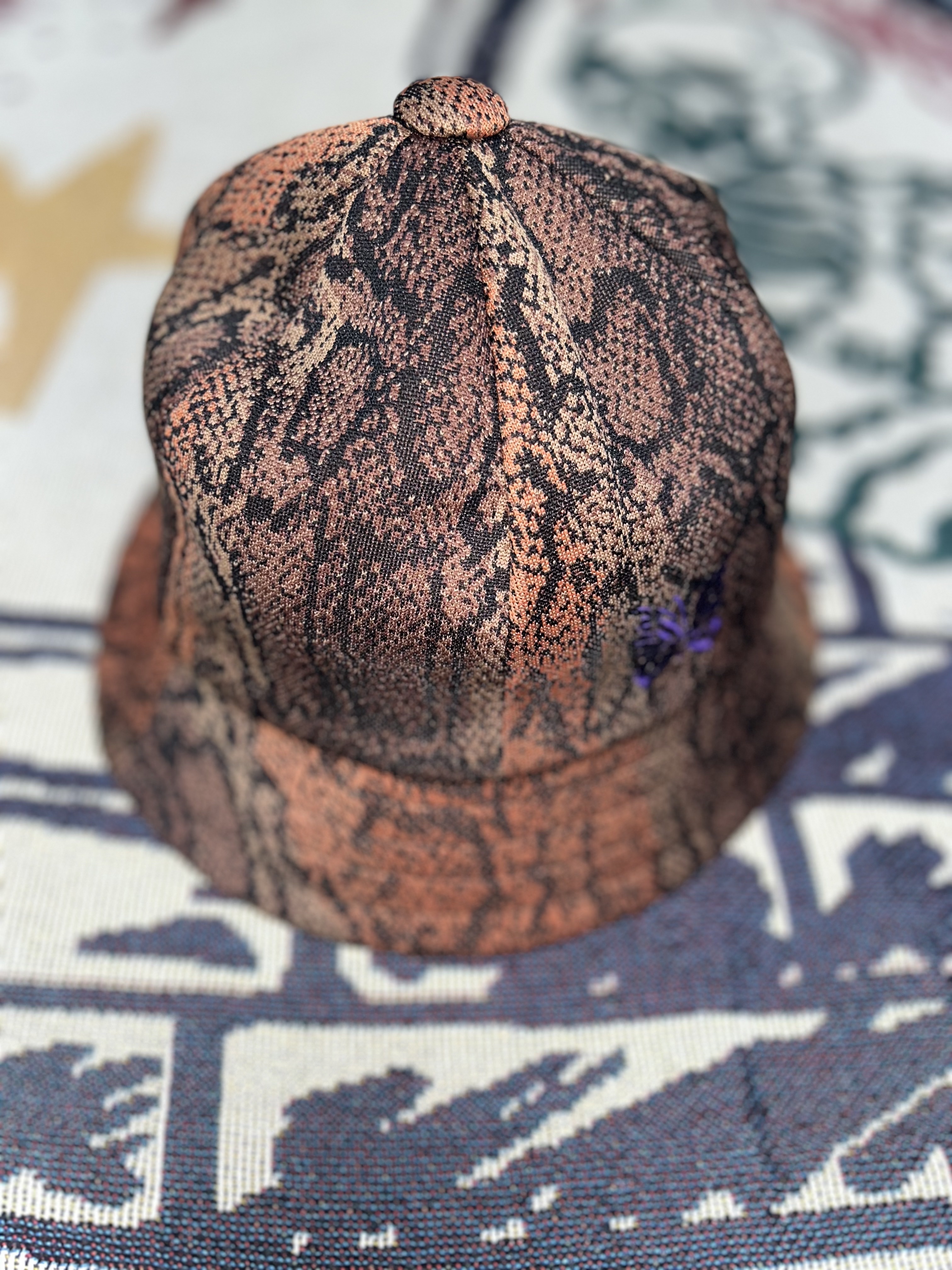 Needles Bermuda Hat Poly Jacquard Python 착용 스타일 - 5