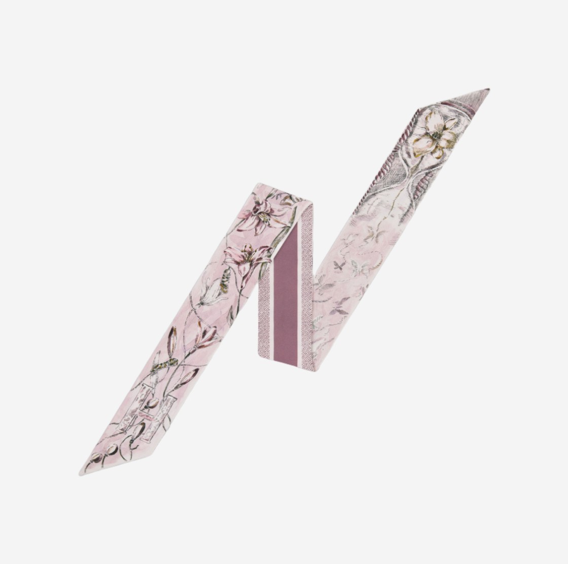 (W) Dior Abcdior H Hemerocalle Heures Mitzah Scarf Ivory Multicolor Silk Twill 상세 이미지 1