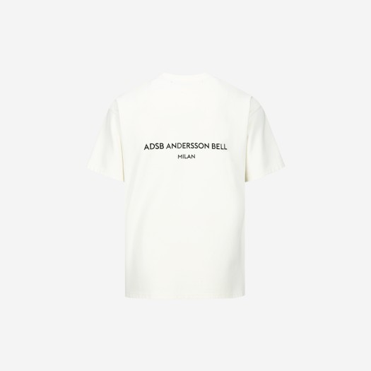 ADSB 앤더슨벨 유니섹스 스툴 패치 로고 티셔츠 화이트