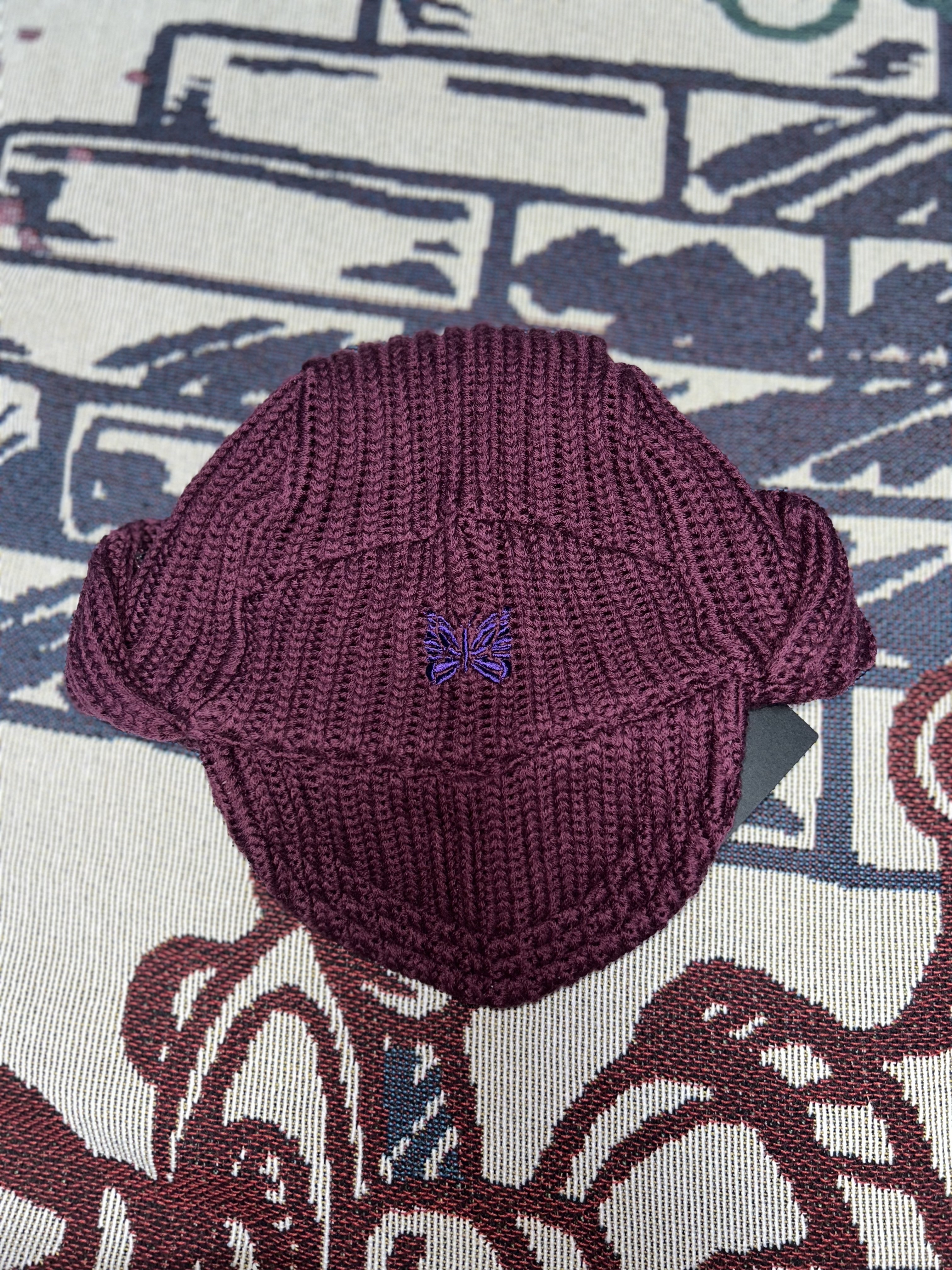 Needles Merino Wool Bird Shooting Cap Wine 착용 스타일 - 5