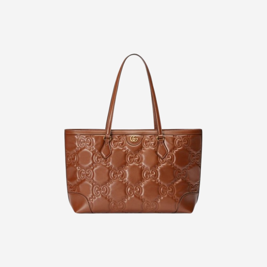 Gucci GG Matelasse Medium Tote Bag Light Brown 상세 이미지 1