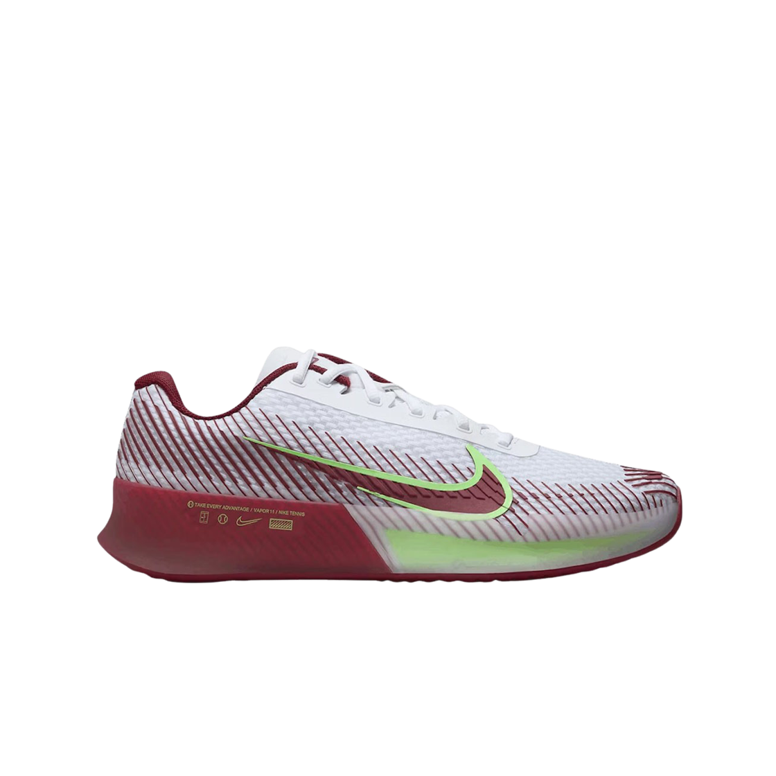 DR6966-104 Nike Zoom Vapor 11 HC White Team Red