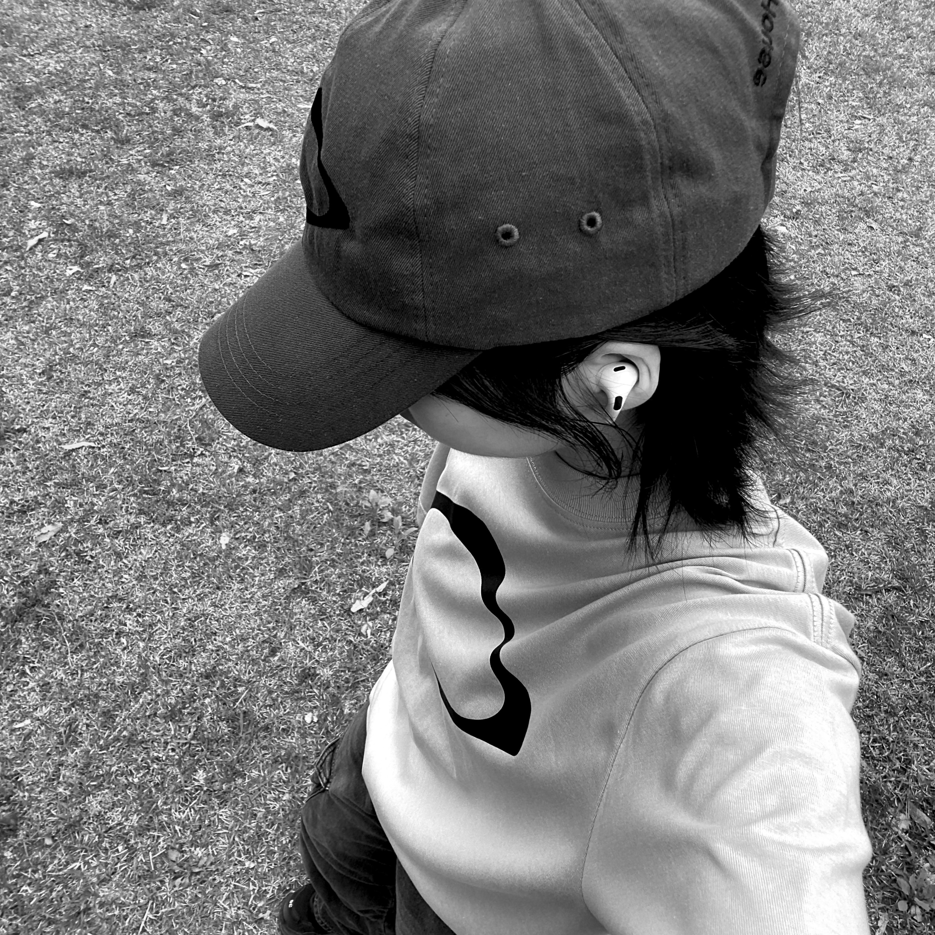 Mischief Rhombus Basic T-Shirt Dusty Pink, Mischief House Ball Cap Charcoal 착용 스타일 - 1