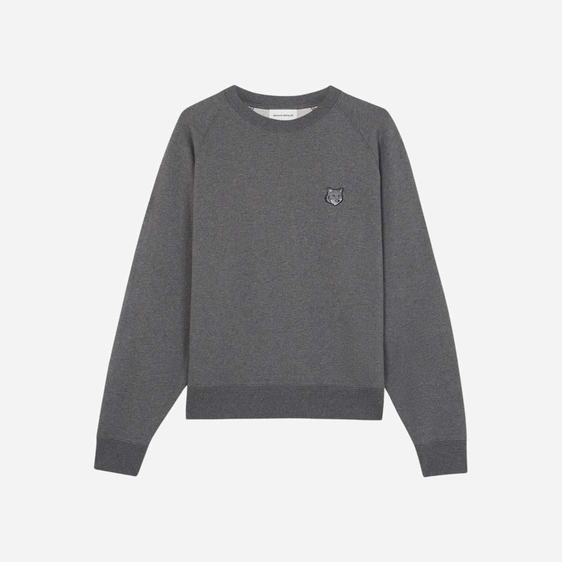 Maison Kitsune Bold Fox Head Patch Oversize Sweatshirt Dark Grey Melange 상세 이미지 1