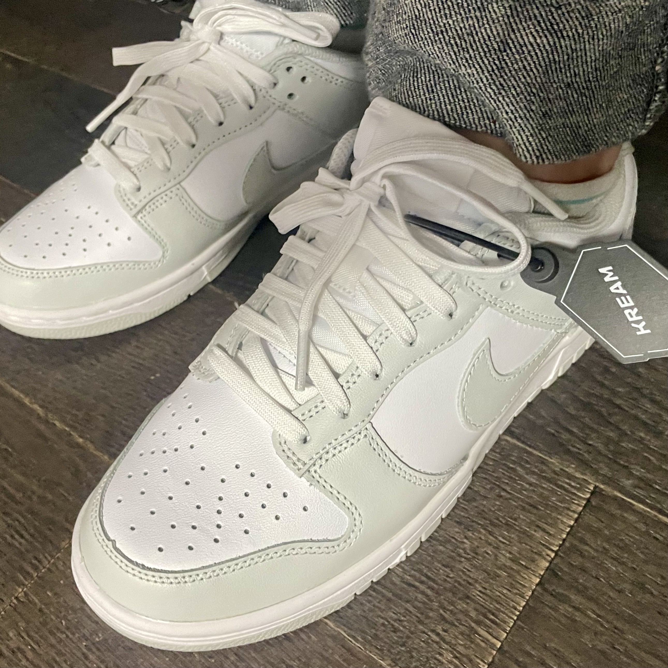 (W) Nike Dunk Low Photon Dust 착용 스타일 - 6