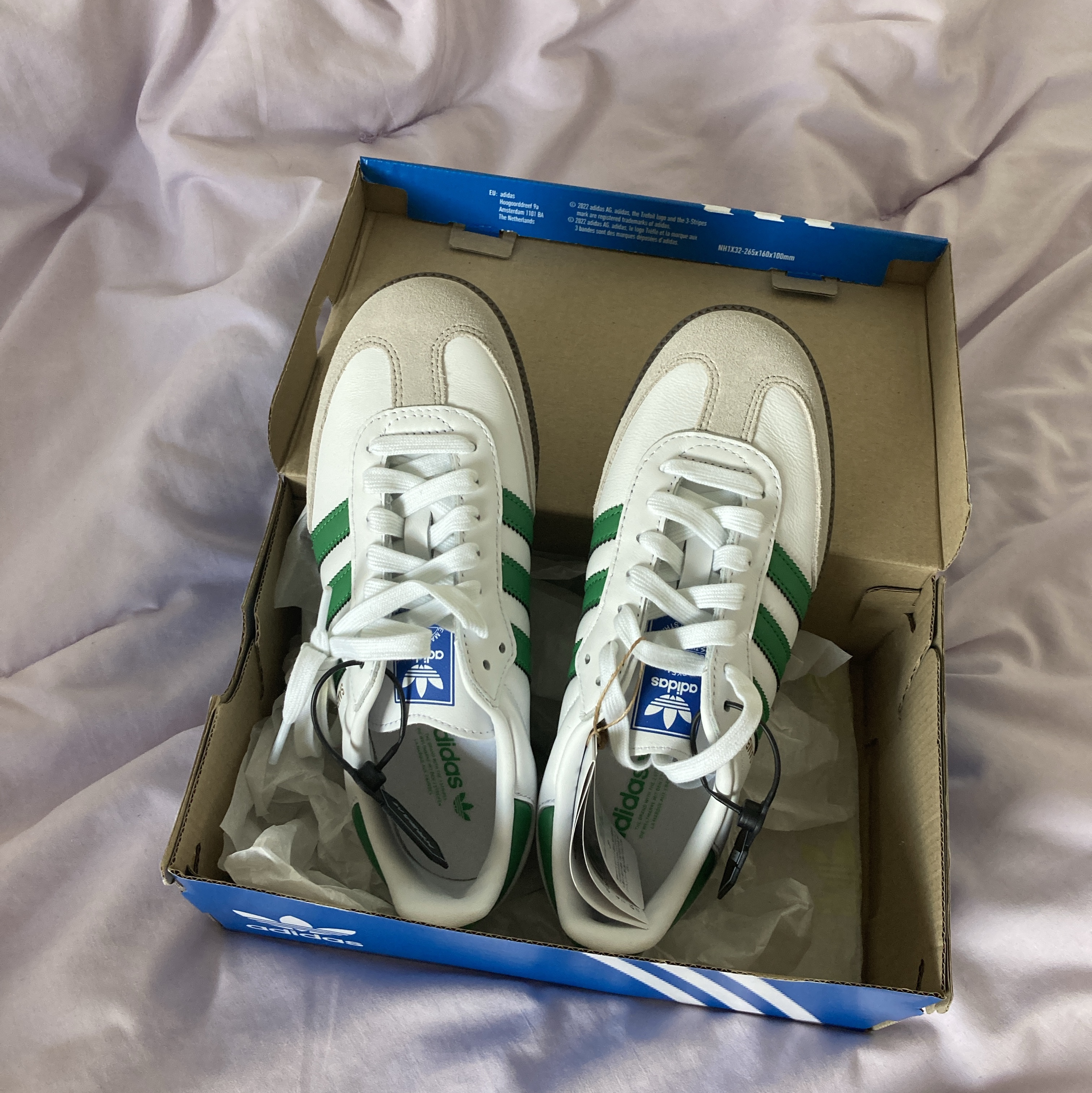 Adidas Samba OG White Green 착용 스타일