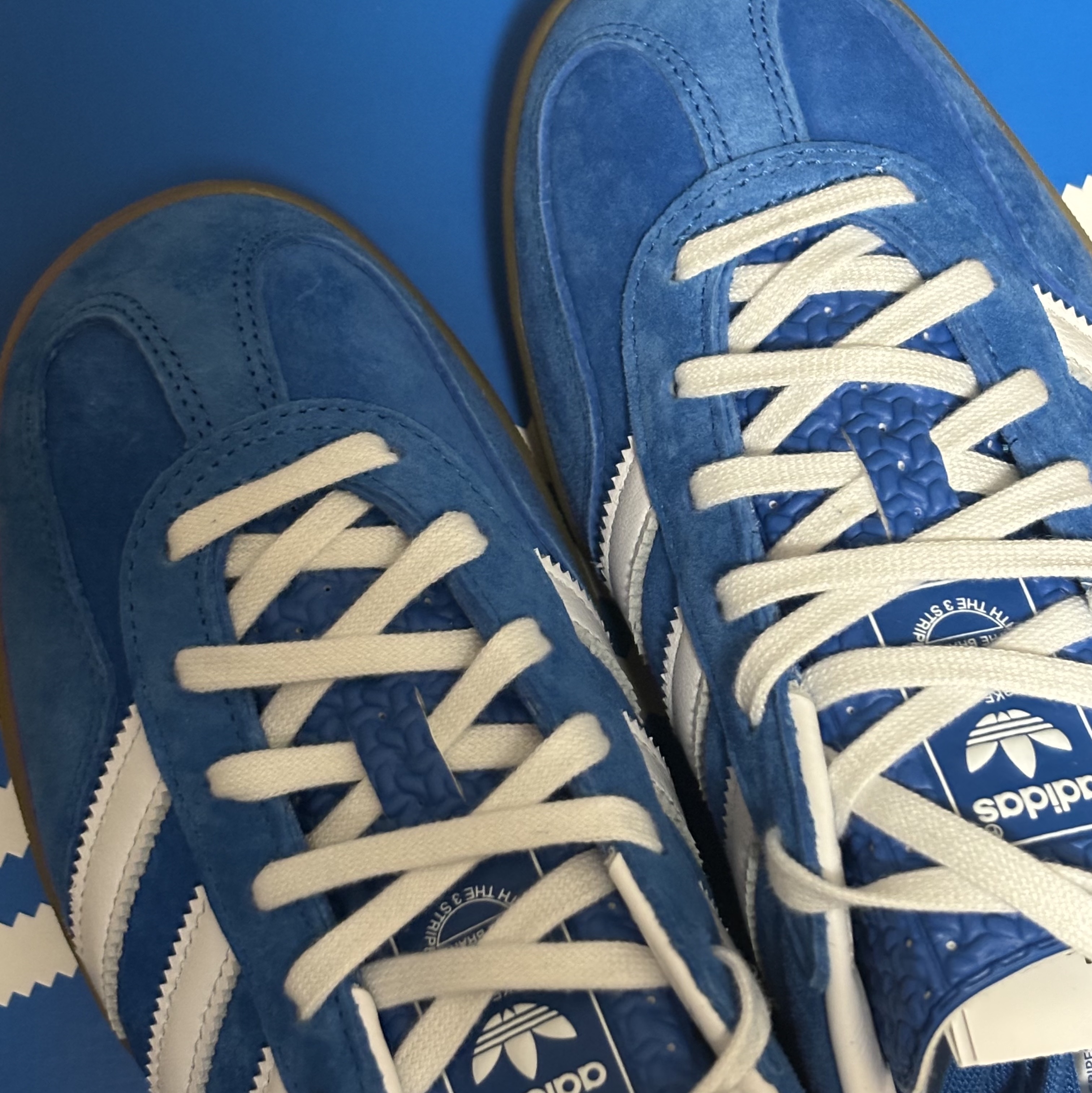Adidas Gazelle Indoor Blue Bird 착용 스타일