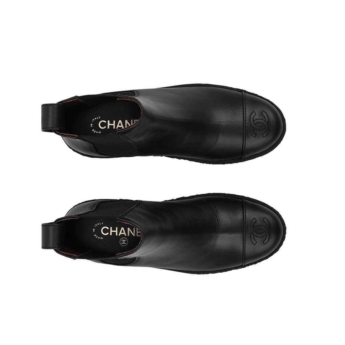 (W) 샤넬 앵클 부츠 카프스킨 & 블랙((W) Chanel Ankle Boots Calfskin & Black) - 3