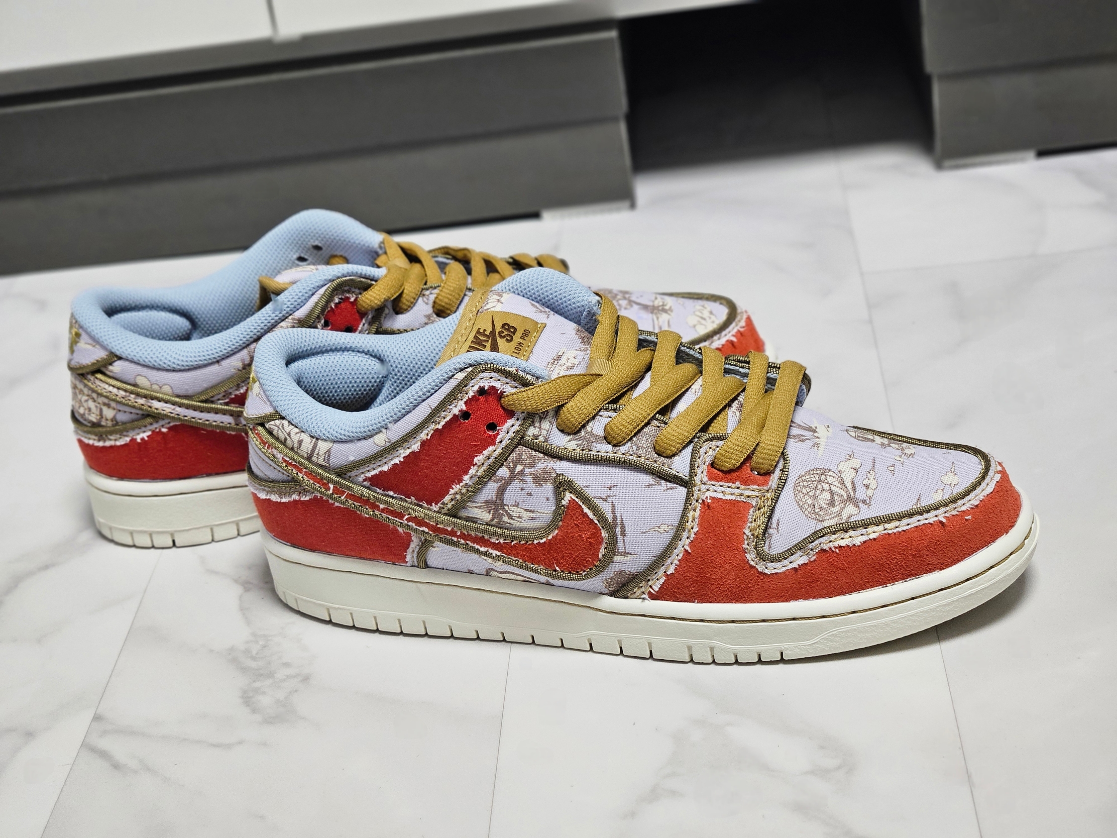 Nike SB Dunk Low Pro Premium Toile 착용 스타일 - 9