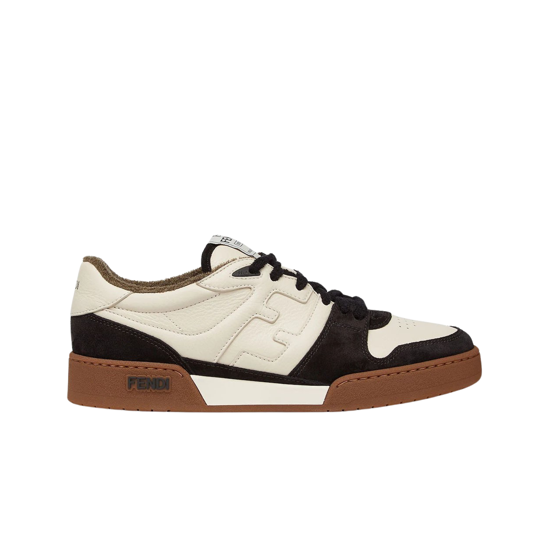 7E1493AHH2F1FZB Fendi Match Suede Low-Top Sneakers Black