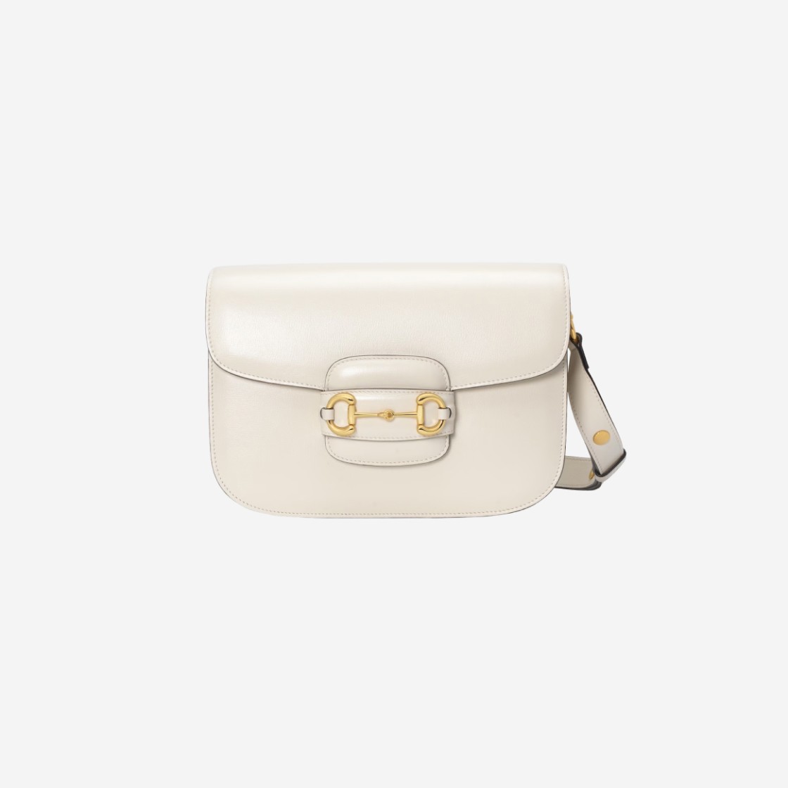 Gucci Horsebit 1955 Shoulder Bag White Leather 상세 이미지 1