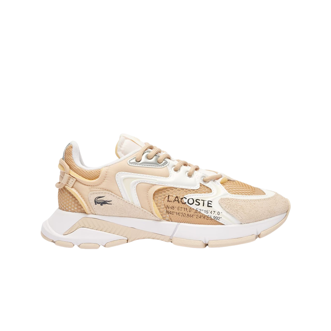 라코스테 L003 네오 스니커즈 탄 화이트(Lacoste L003 Neo Sneakers Tan White)