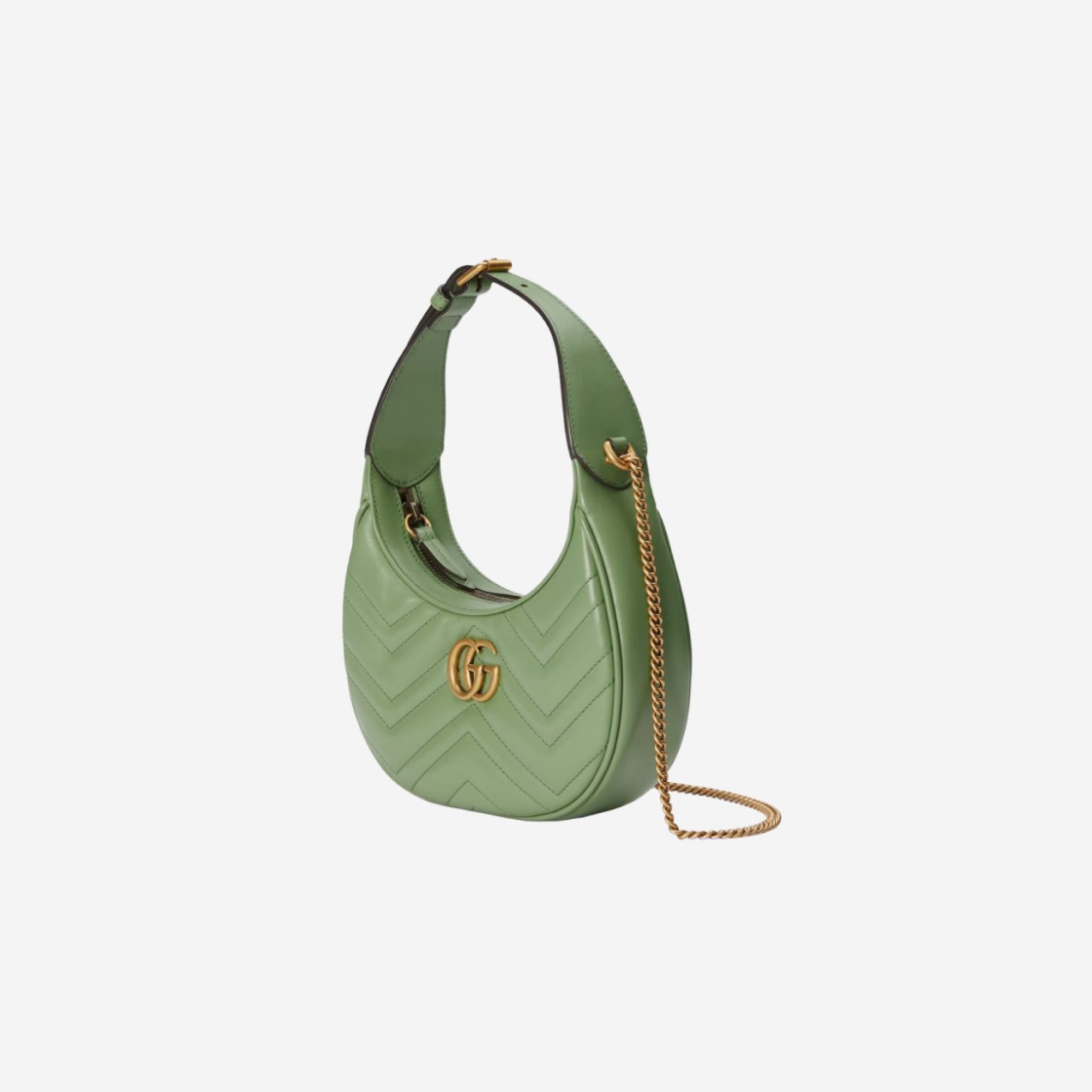 Gucci GG Marmont Half Moon Shaped Mini Bag Sage Green 상세 이미지 2