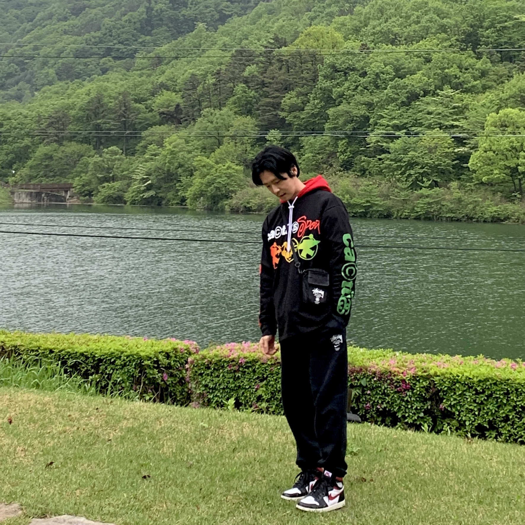Stussy x Cactus Plant Flea Market Sport LS T-Shirt Black, Nike x Stussy NRG ZR Fleece Pants Black - US/EU 착용 스타일