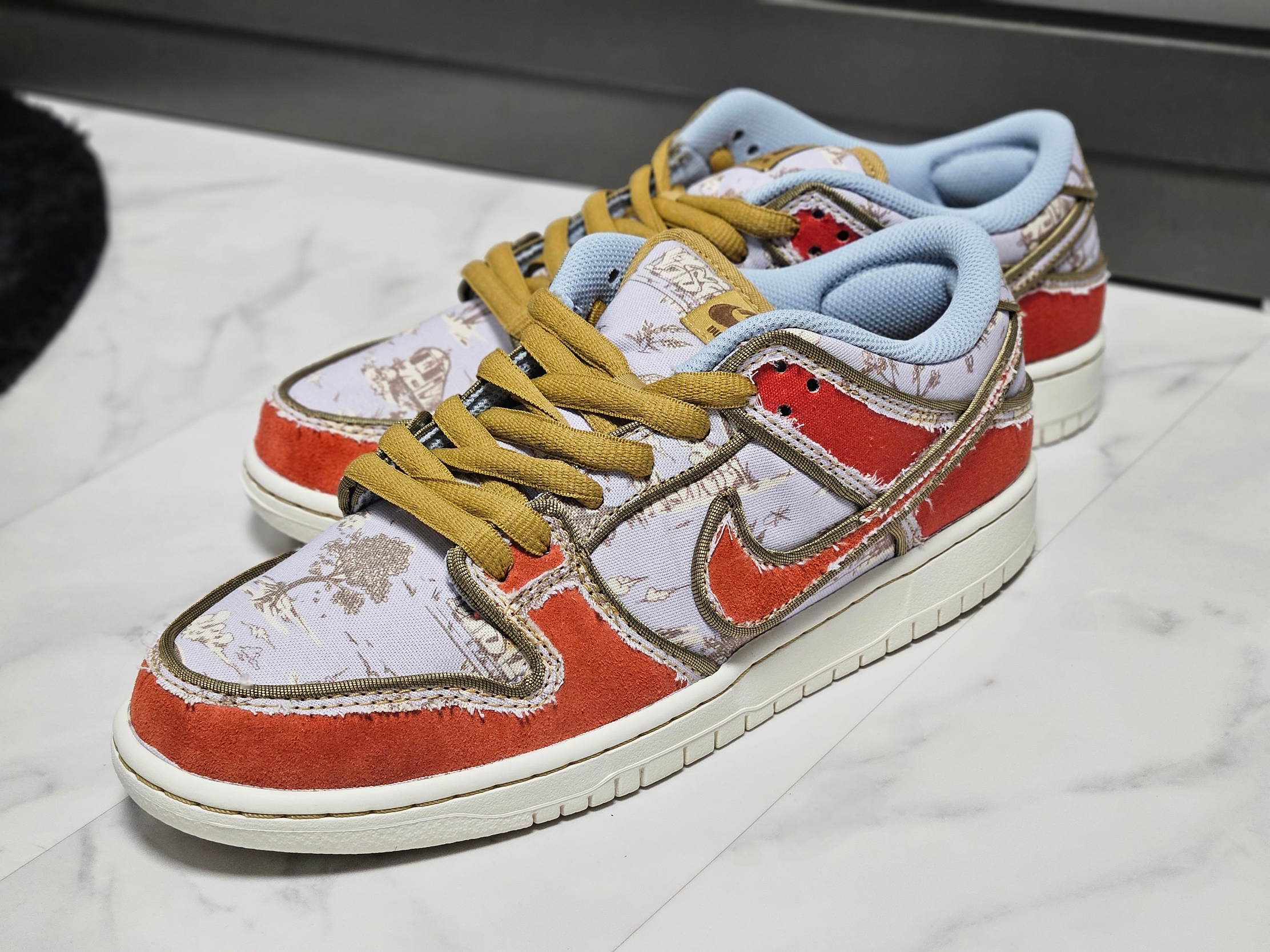 Nike SB Dunk Low Pro Premium Toile 착용 스타일 - 2