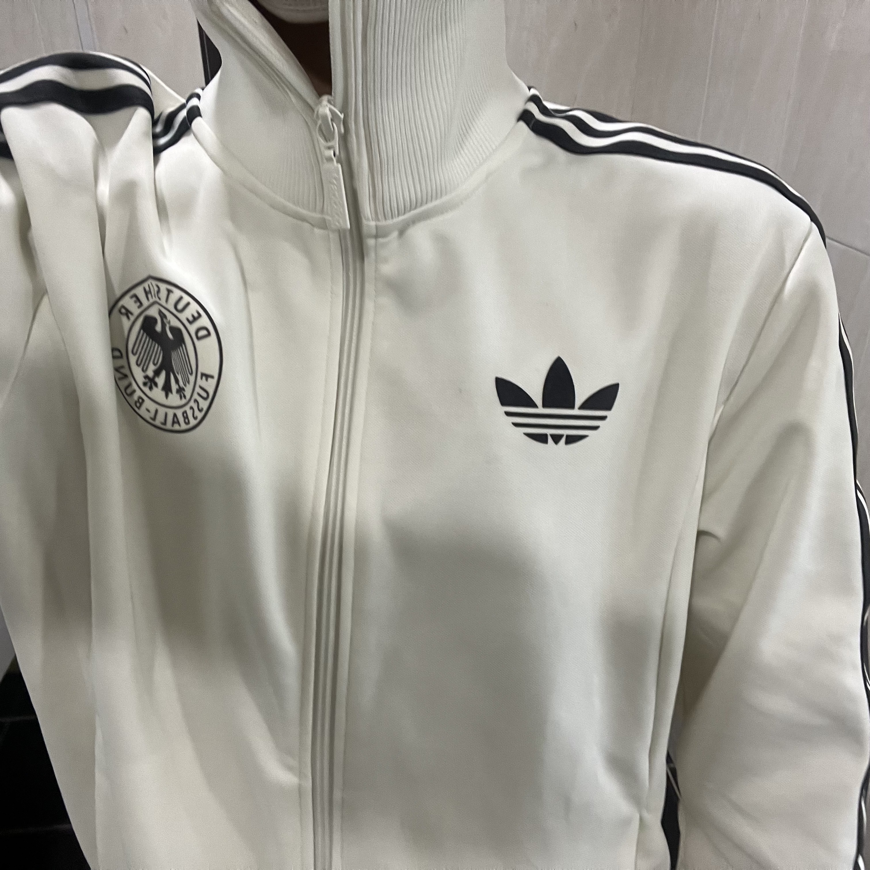 Adidas German Beckenbauer Track Top Off White - KR Sizing 착용 스타일