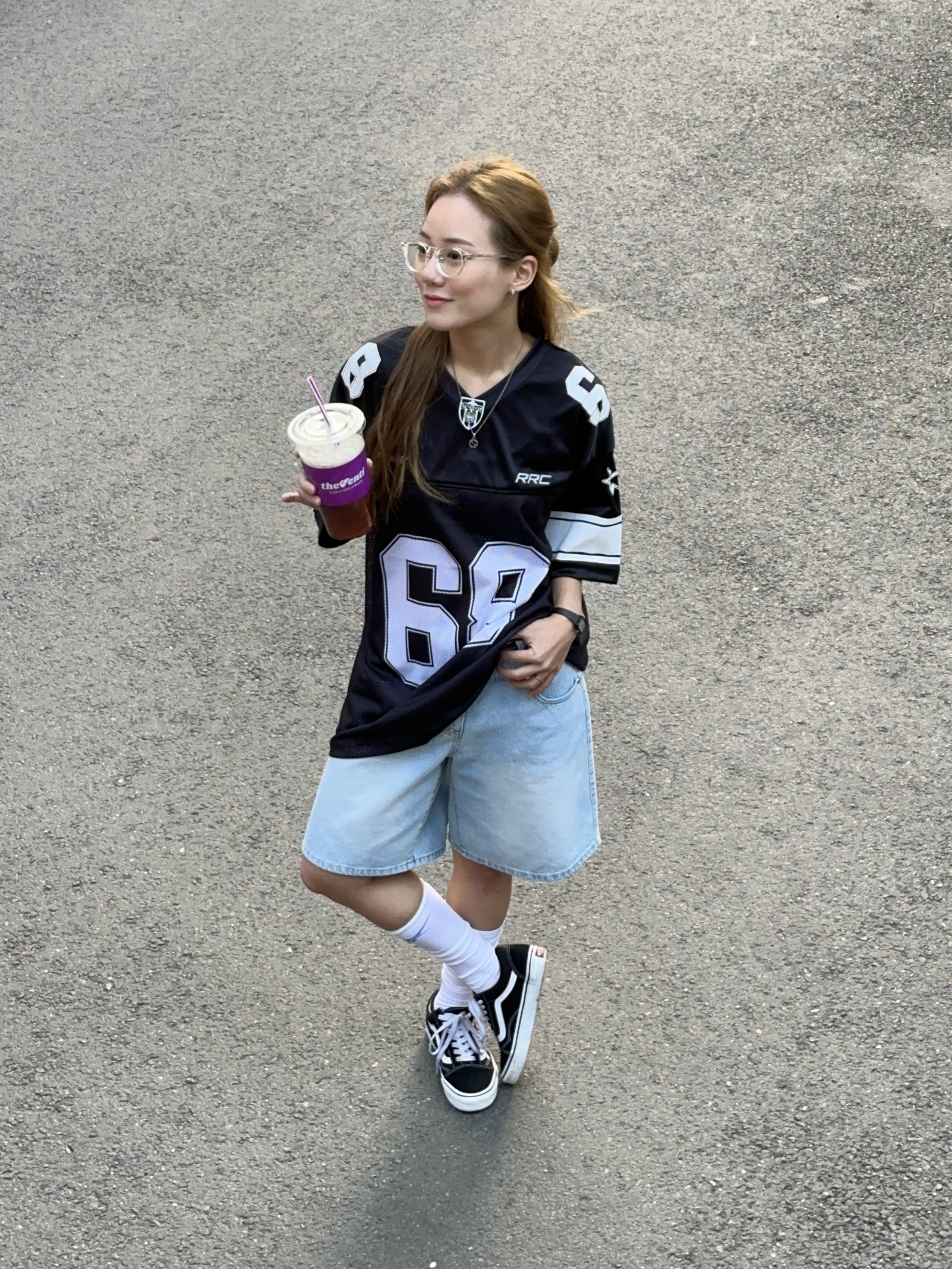 Vans ComfyCush Old Skool Black True white 착용 스타일 - 1