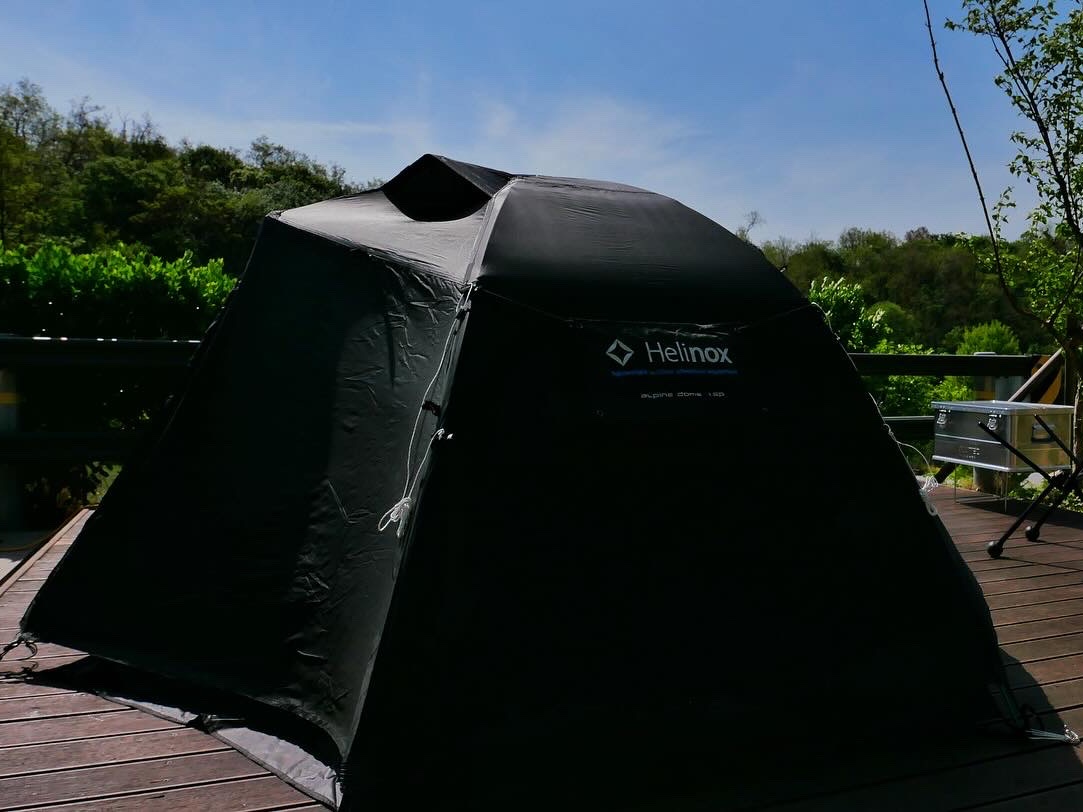 Helinox Alpine Dome 1.5p Black, Snow Peak Takibi My Table 착용 스타일 - 2