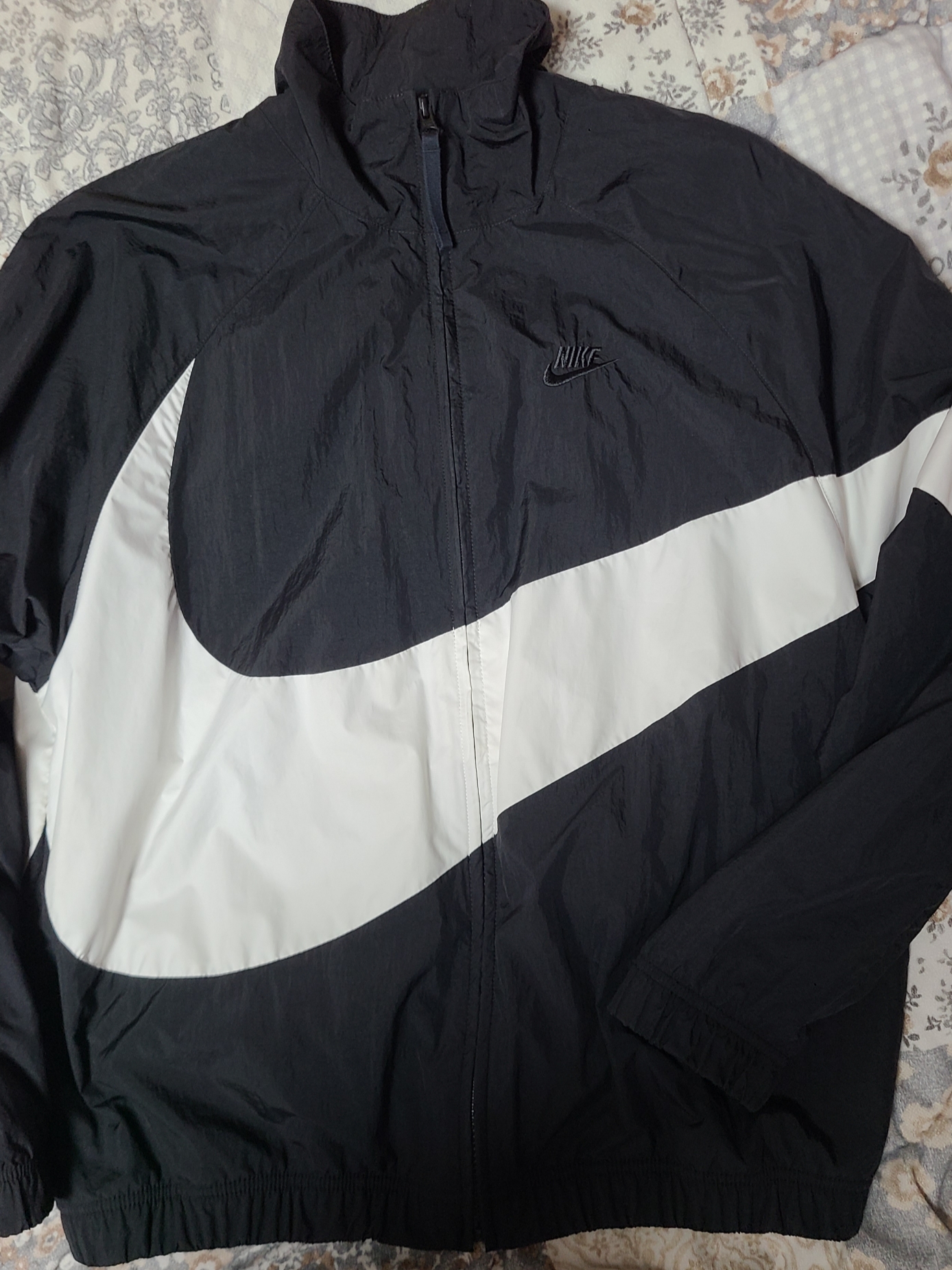 Nike NSW Big Swoosh Woven Jacket Black - Asia 착용 스타일 - 1