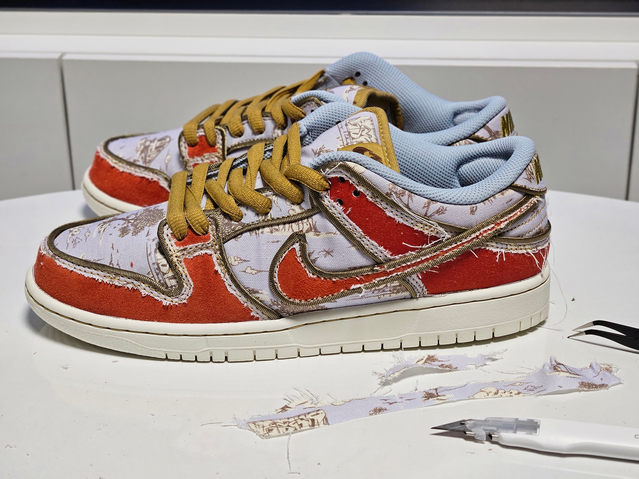 Nike SB Dunk Low Pro Premium Toile 착용 스타일 - 6