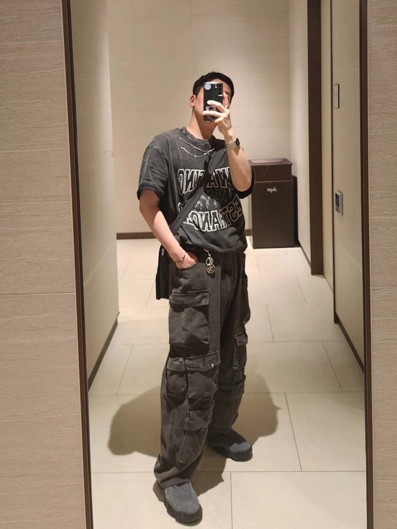 Oakley Factory Team x Brain Dead Flesh Sandal Asphalt 착용 스타일