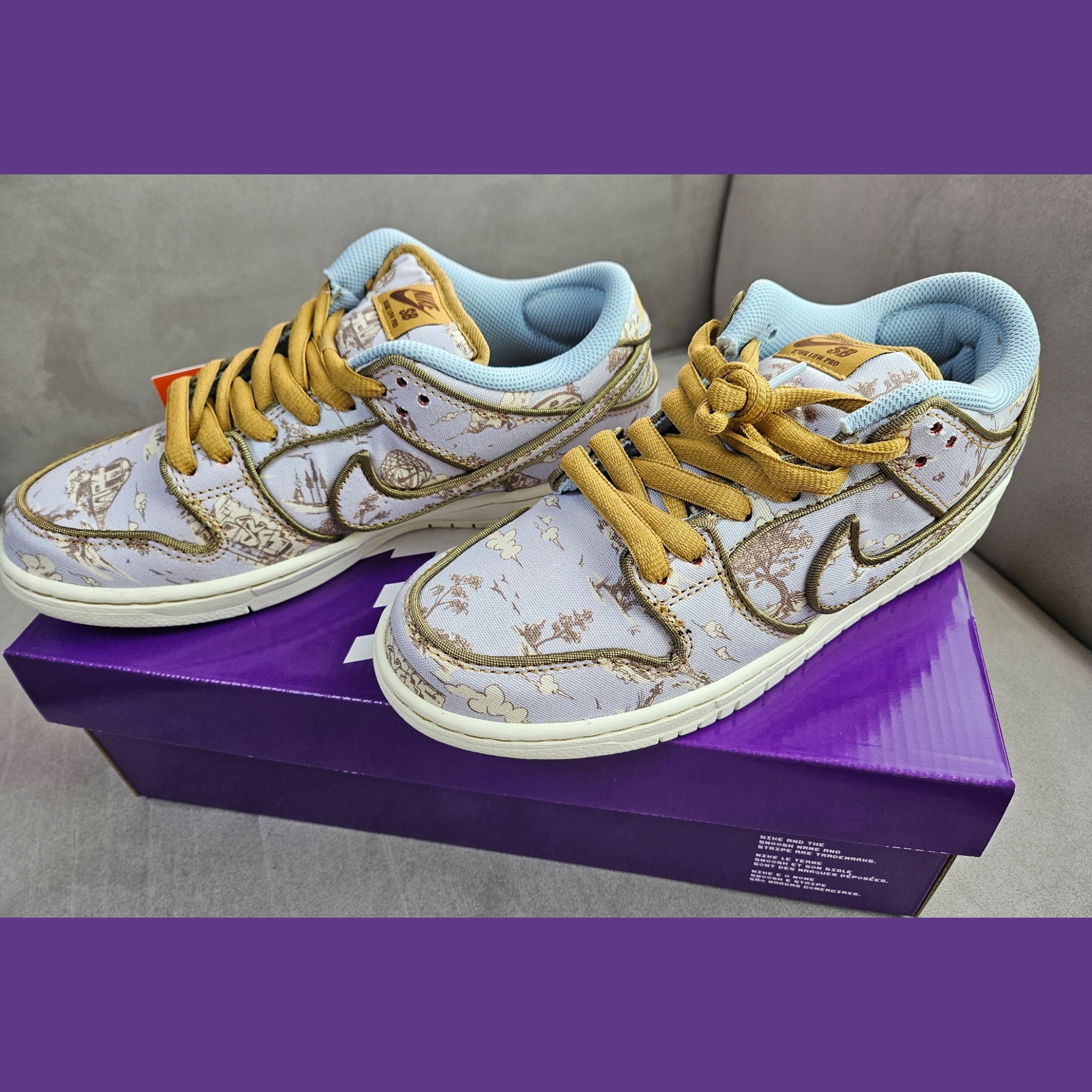 Nike SB Dunk Low Pro Premium Toile 착용 스타일 - 1
