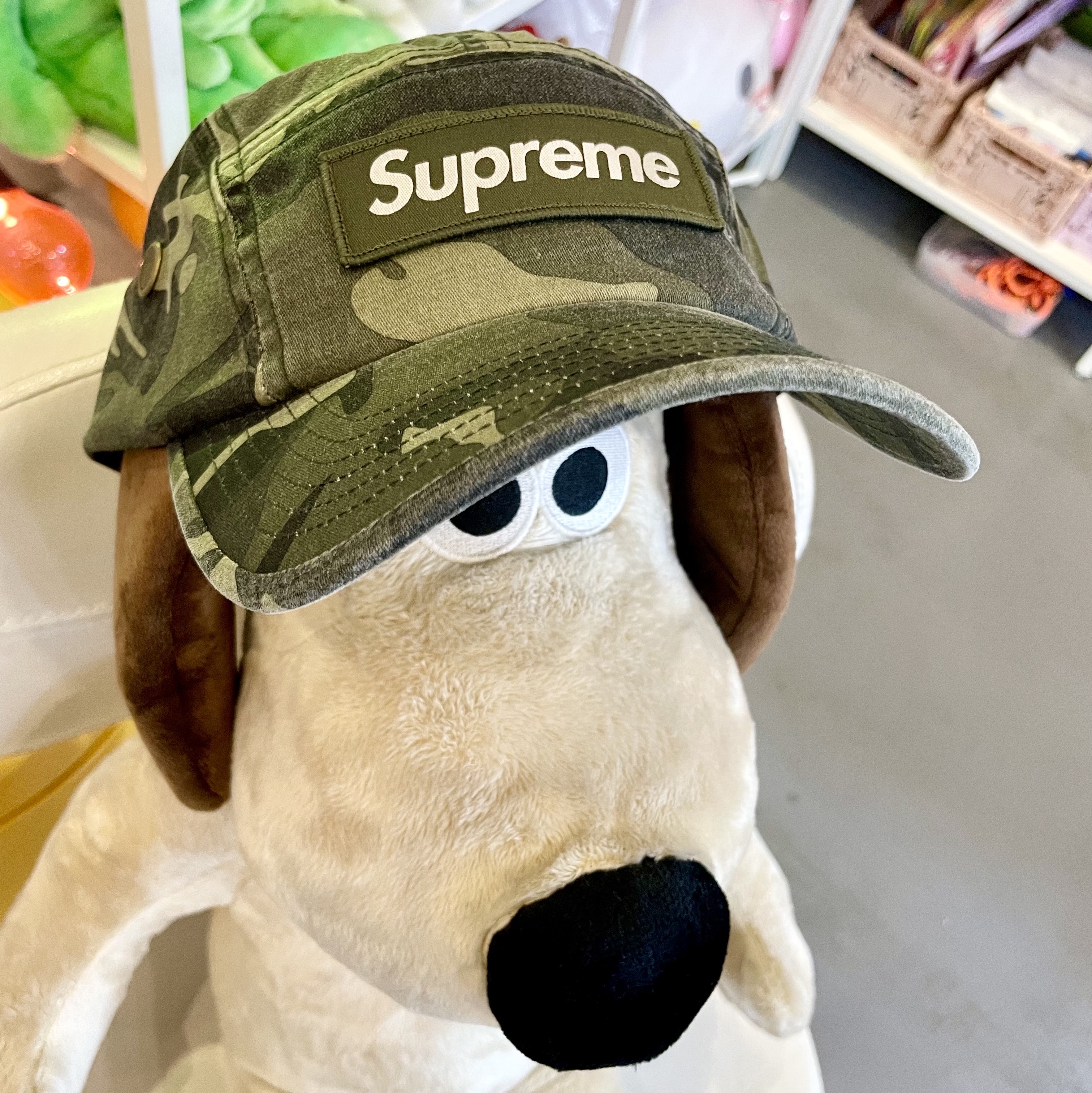 Supreme Military Camp Cap Olive Camo - 23SS 착용 스타일