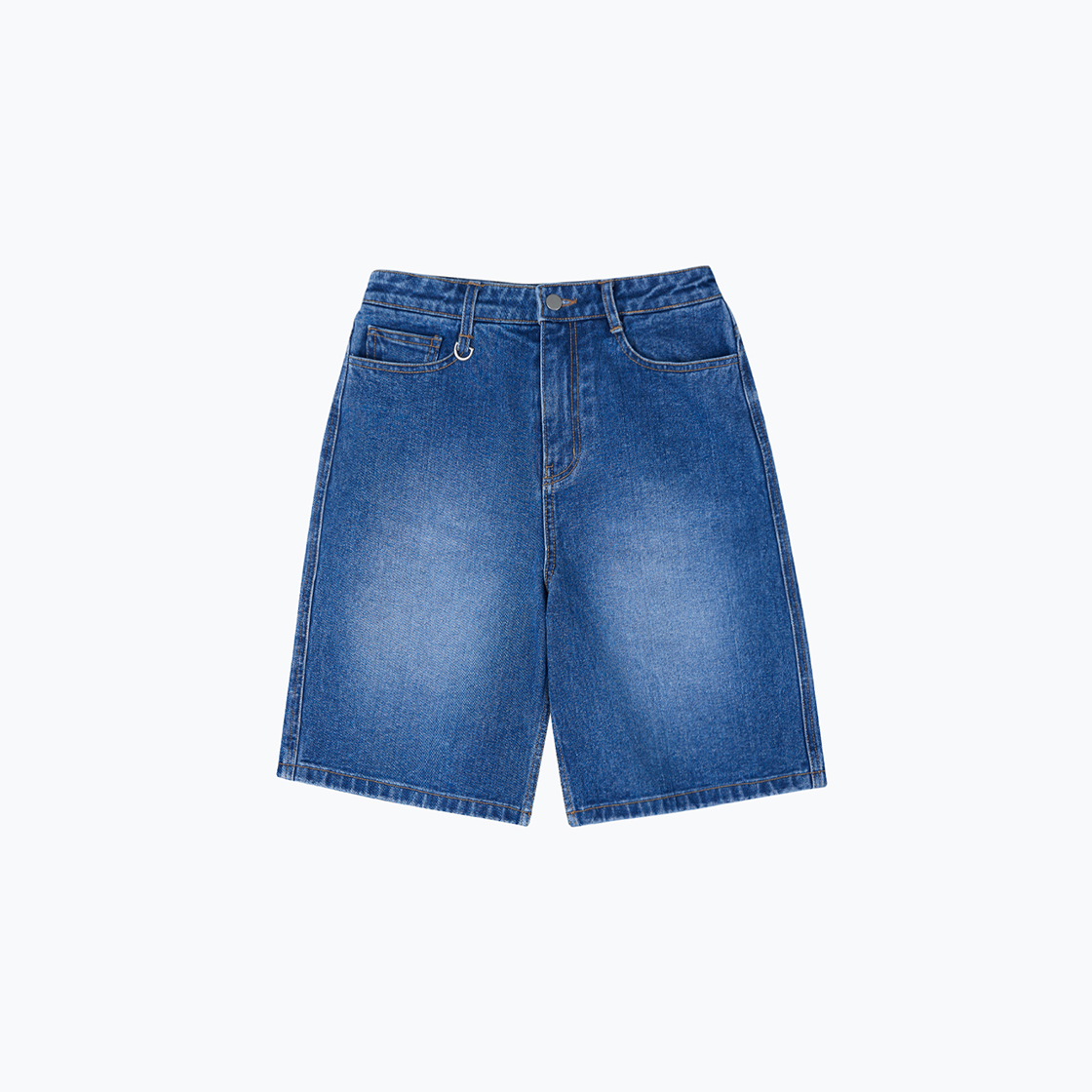 S33626 FAD Denim Half Pants MidBlue