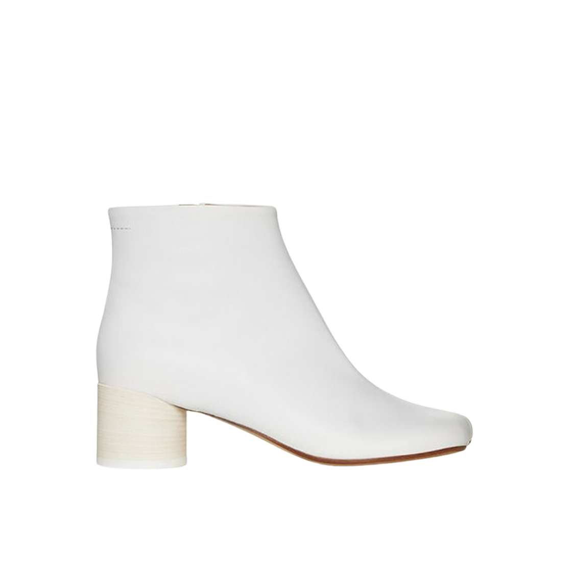 S59WU0173P3628T1002 (W) MM6 Maison Margiela Anatomic Classic Ankle Boots Winter White