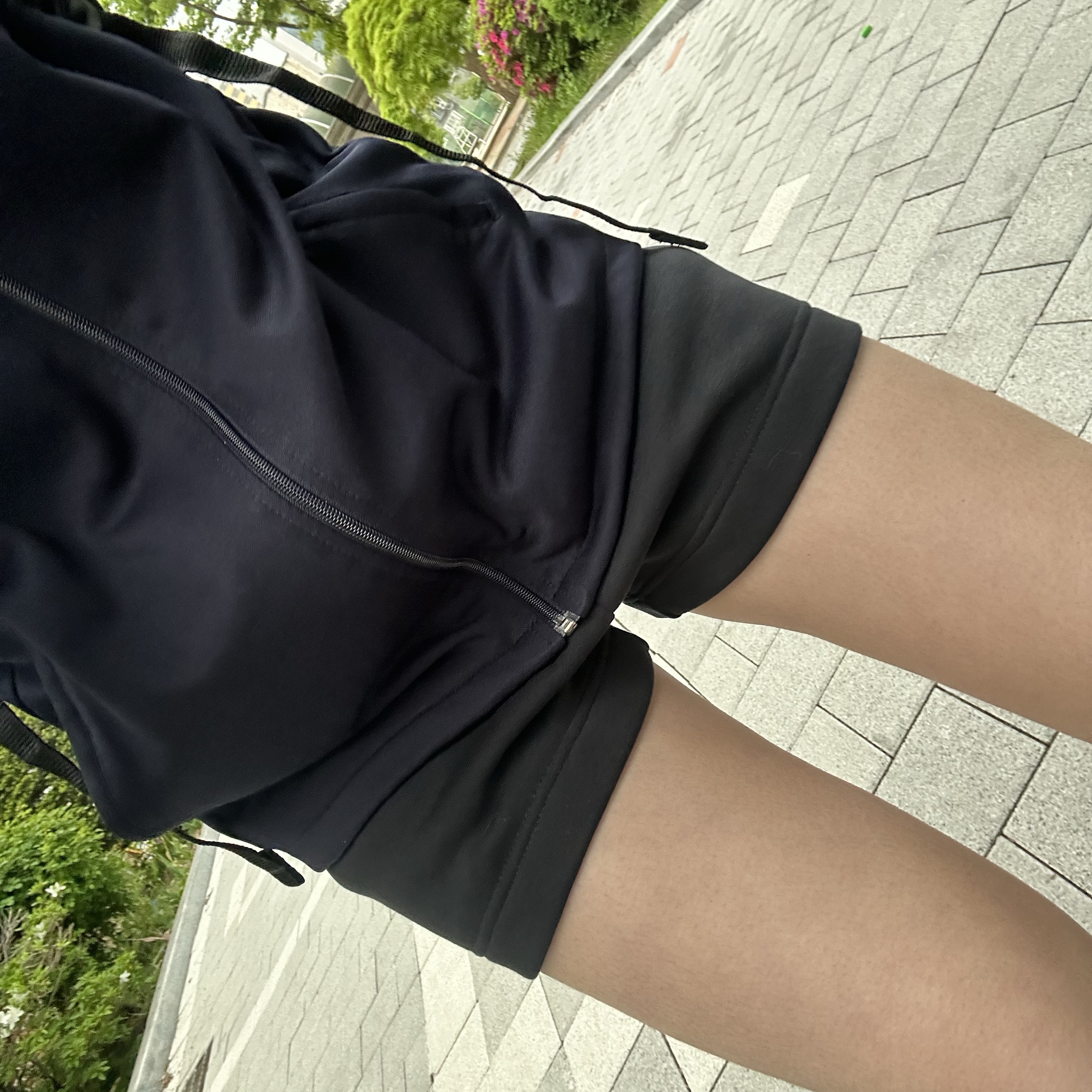 (W) Nike NSW Phoenix Fleece High Waisted Shorts Black - Asia 착용 스타일