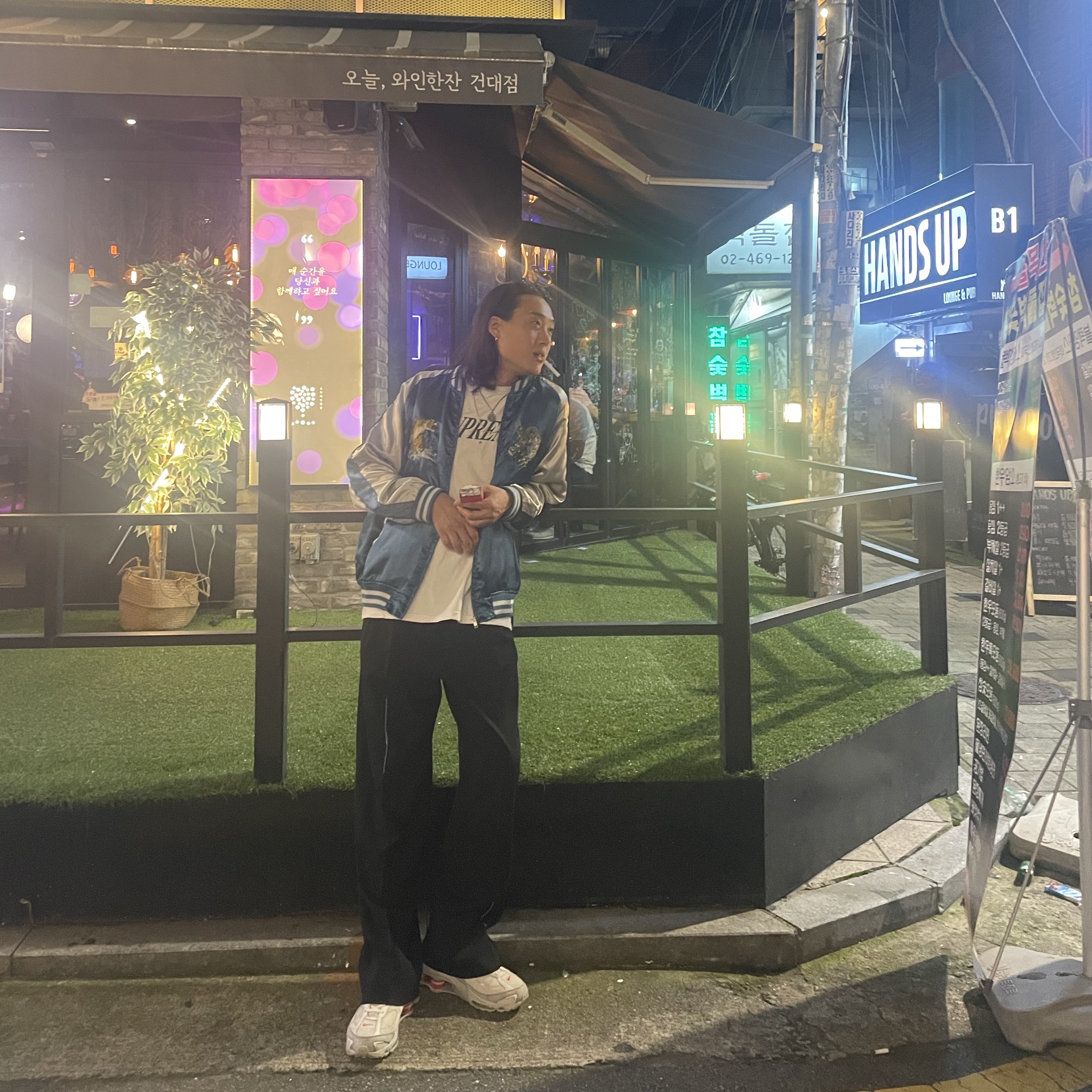 Zara x Ader Error Wide Pants Black, Nike x Supreme Shox Ride 2 SP White 착용 스타일