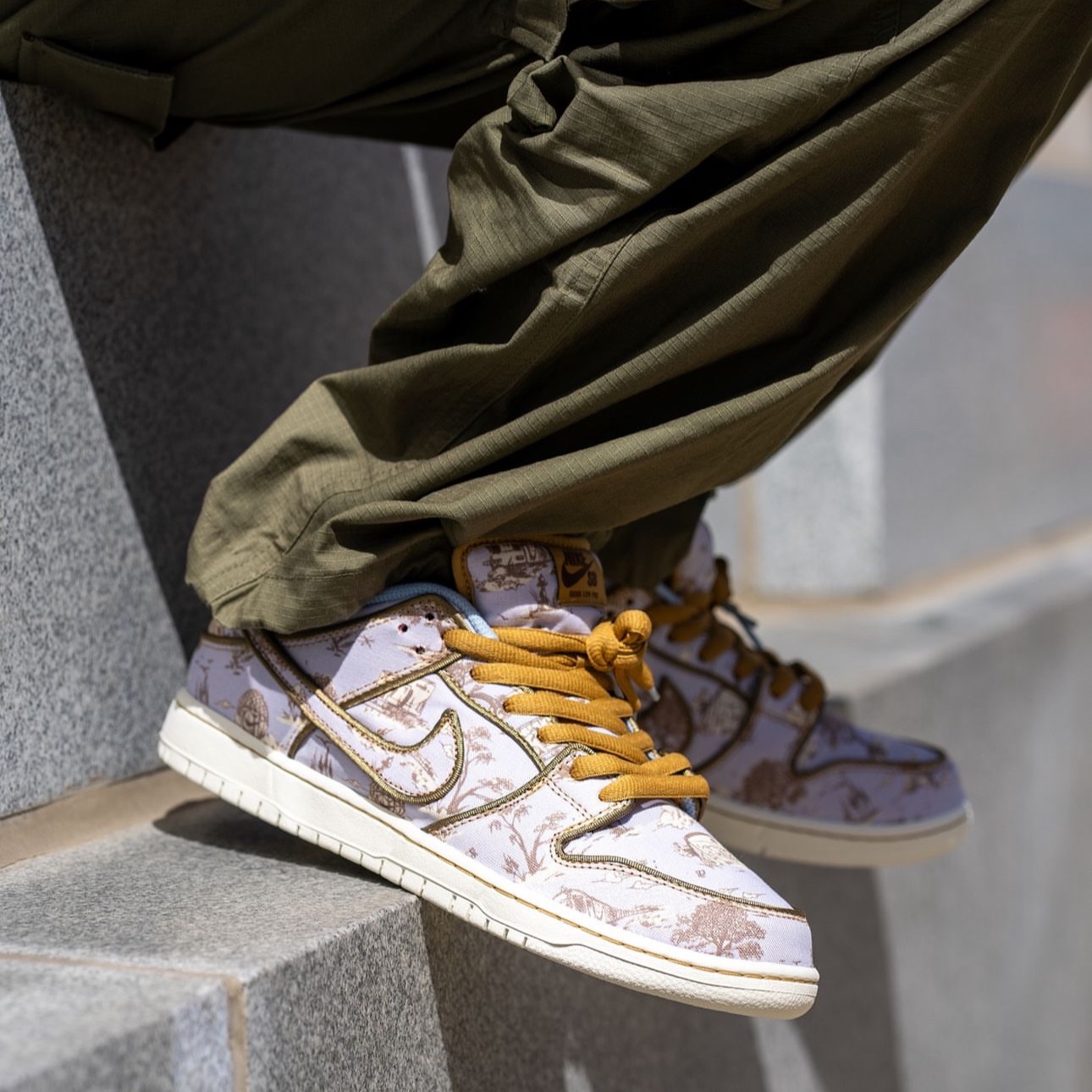 Nike SB Dunk Low Pro Premium Toile 착용 스타일 - 1