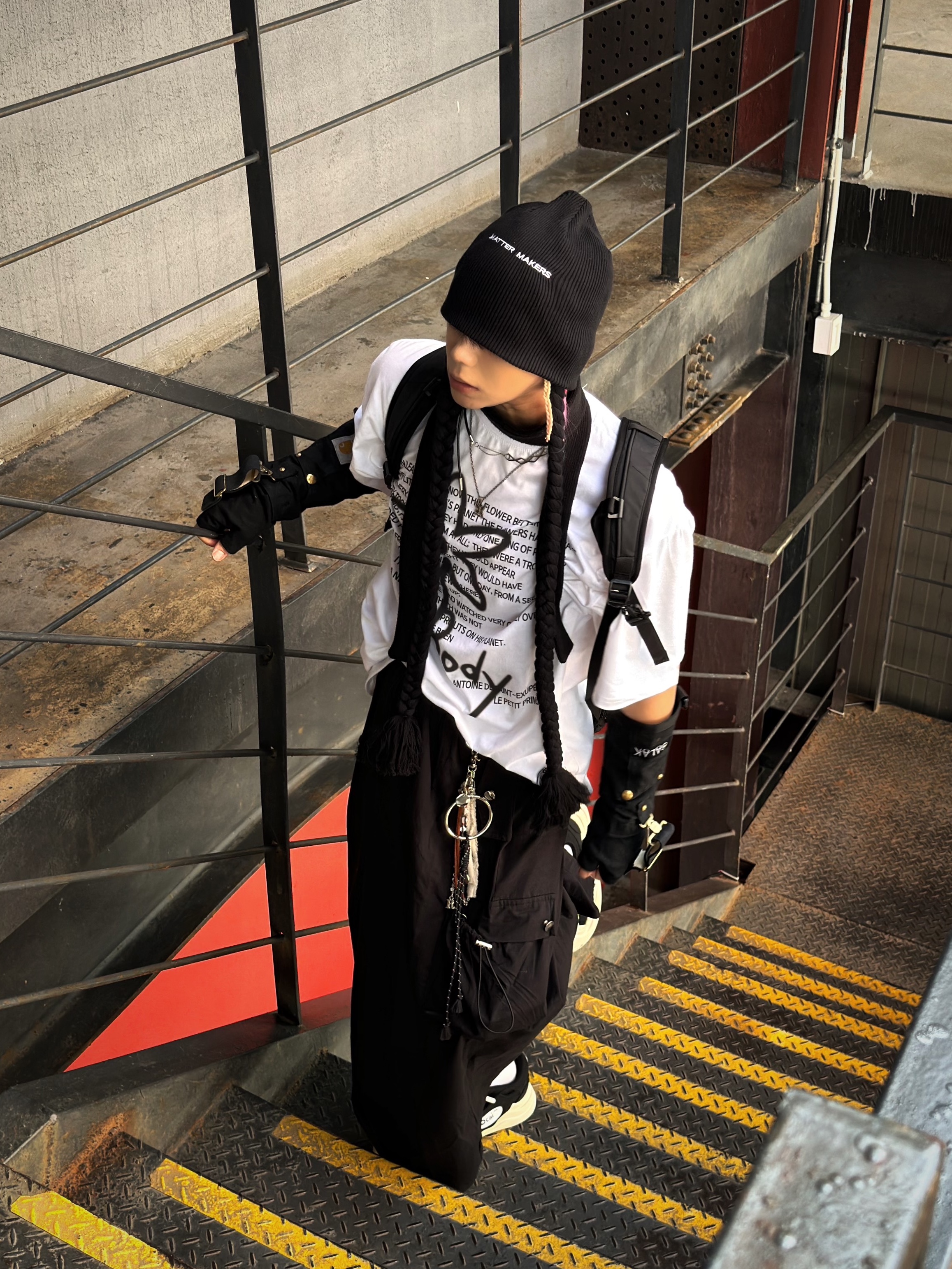 The North Face Big Shot Black 착용 스타일 - 1