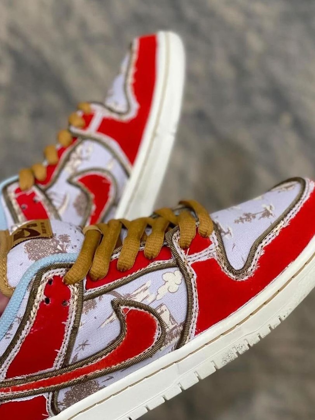 Nike SB Dunk Low Pro Premium Toile 착용 스타일 - 2