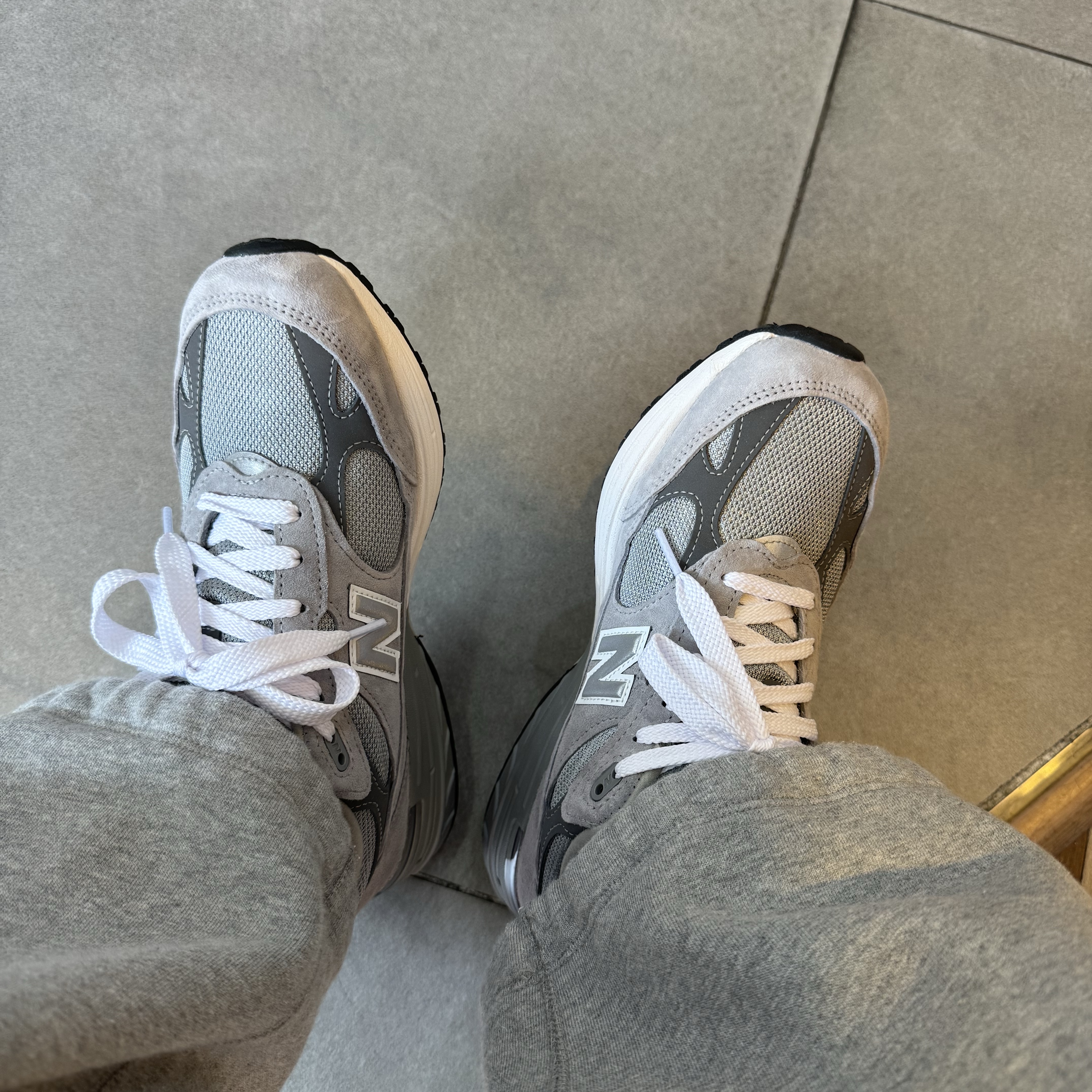 New Balance 993 Made in USA Grey - D Standard 착용 스타일