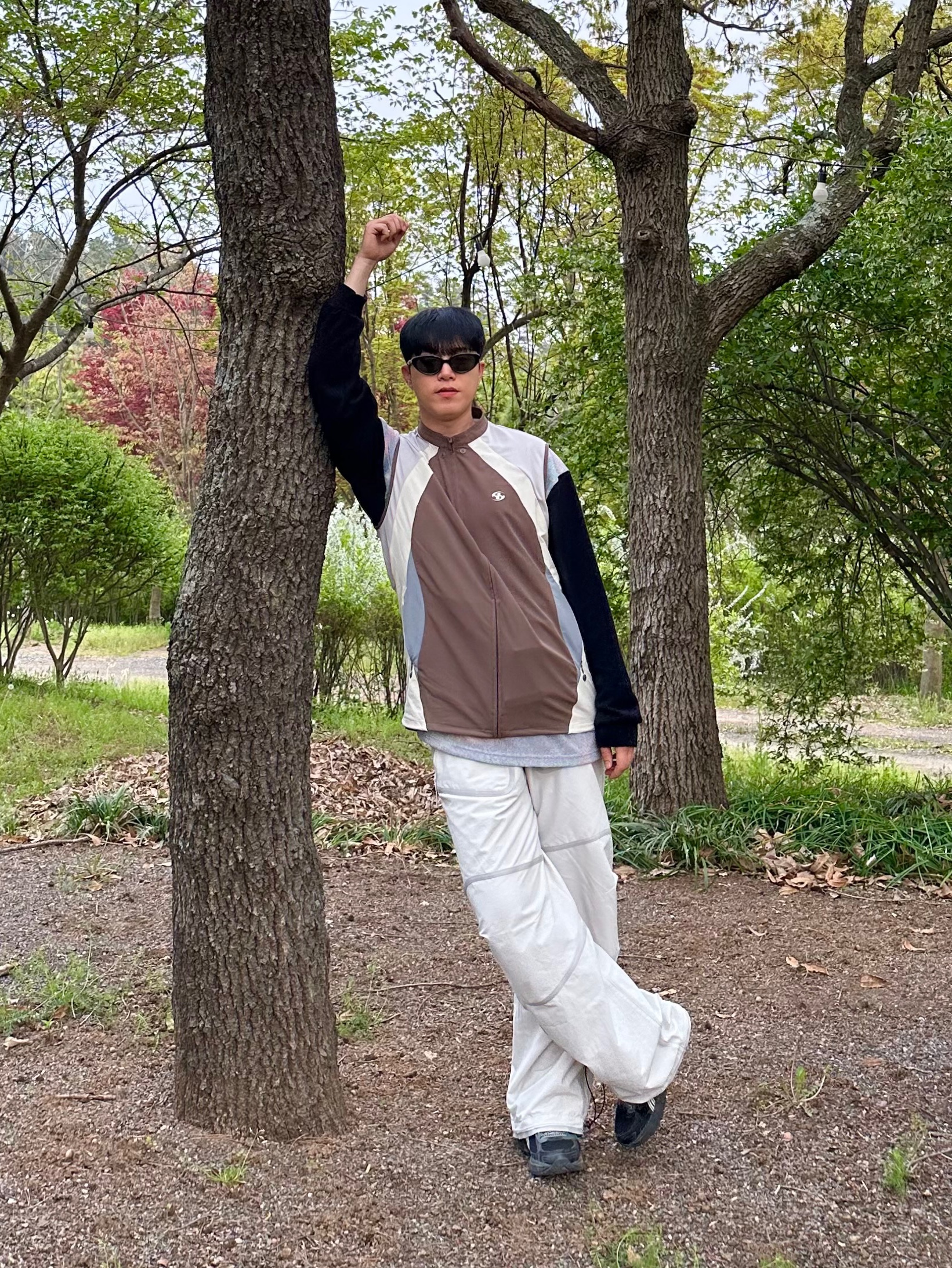 Sansan Gear Webbing Patched Pants Ivory - 24SS, Sansan Gear Conversion Jacket Brown - 23FW 착용 스타일 - 7