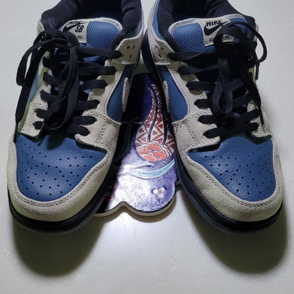 Nike SB Dunk Low Light Cream Thunderstorm 착용 스타일 - 1