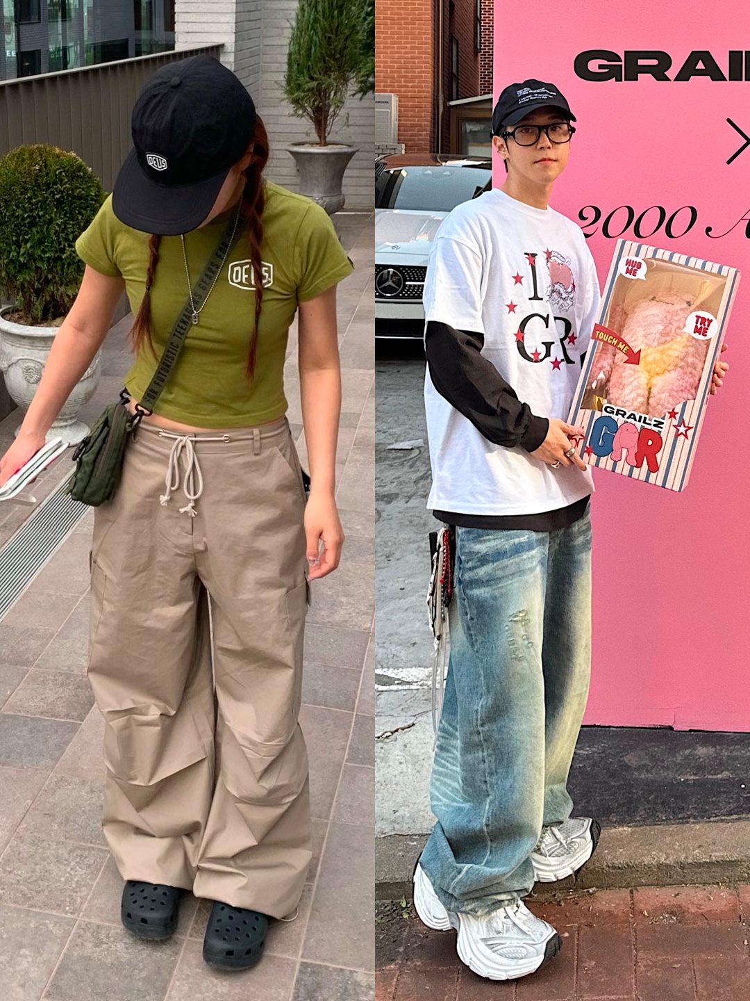 (Kids) Deus Ex Machina College Samcheong T-Shirt Rover Green, Project G/R I Love GR T-Shirt Black - Haus of GR Exclusive 착용 스타일 - 2