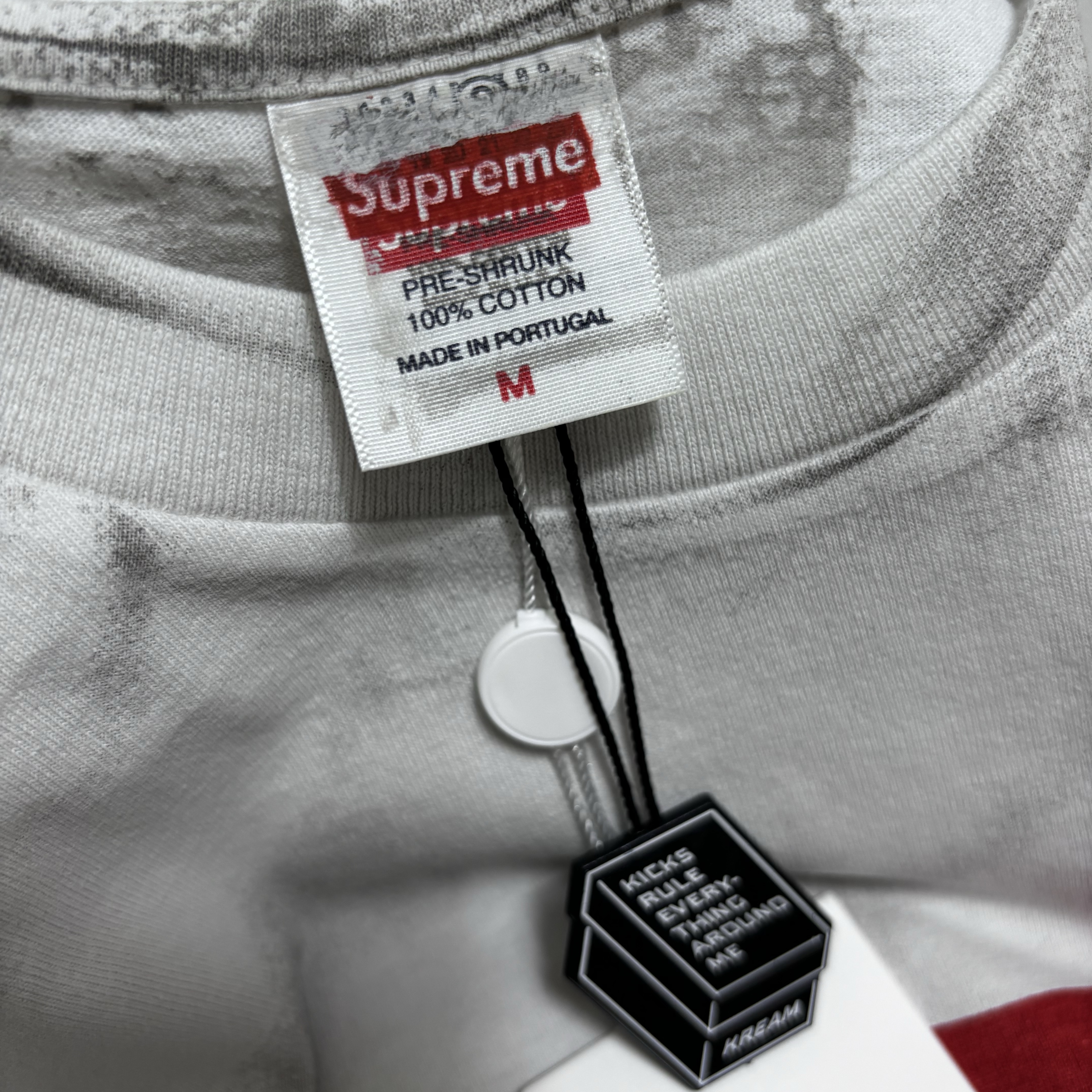 Supreme x MM6 Maison Margiela Box Logo T-Shirt White - 24SS 착용 스타일 - 2