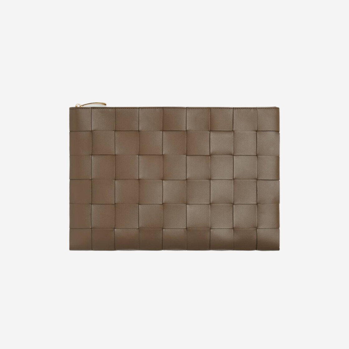 Bottega Veneta Large Cassette Flat Pouch Taupe Grey 상세 이미지 1