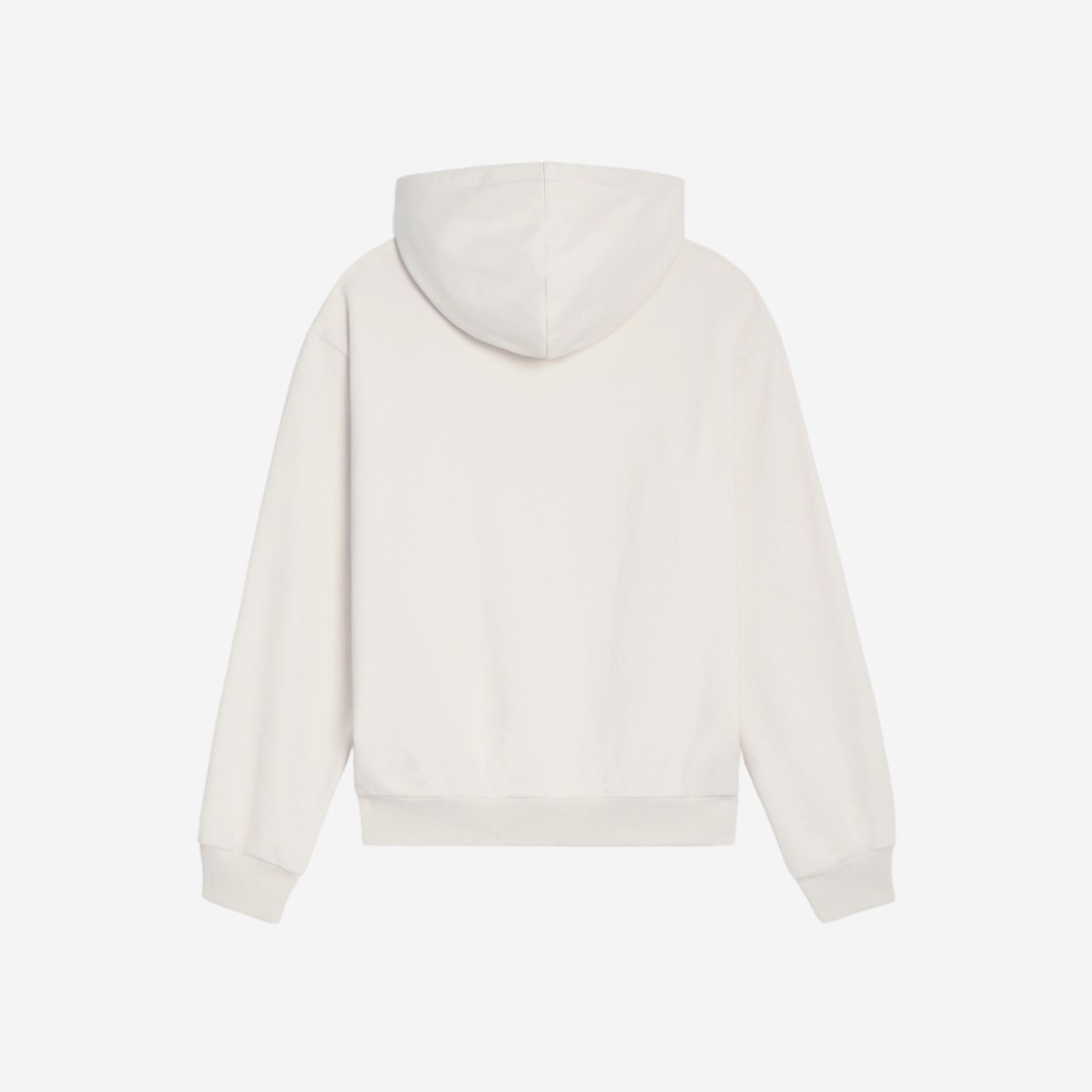 Celine Loose Hoodie in Cotton Fleece Cream Black 상세 이미지 2