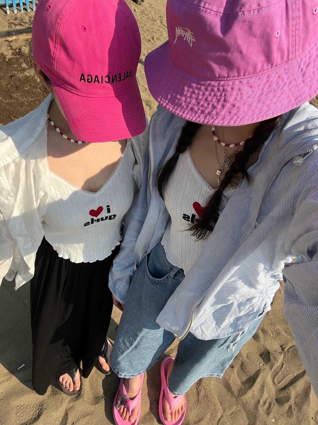 Taw&Toe x Low Classic Platform Flip Flop Pink, Stussy Washed Stock Bucket Hat Magenta 착용 스타일