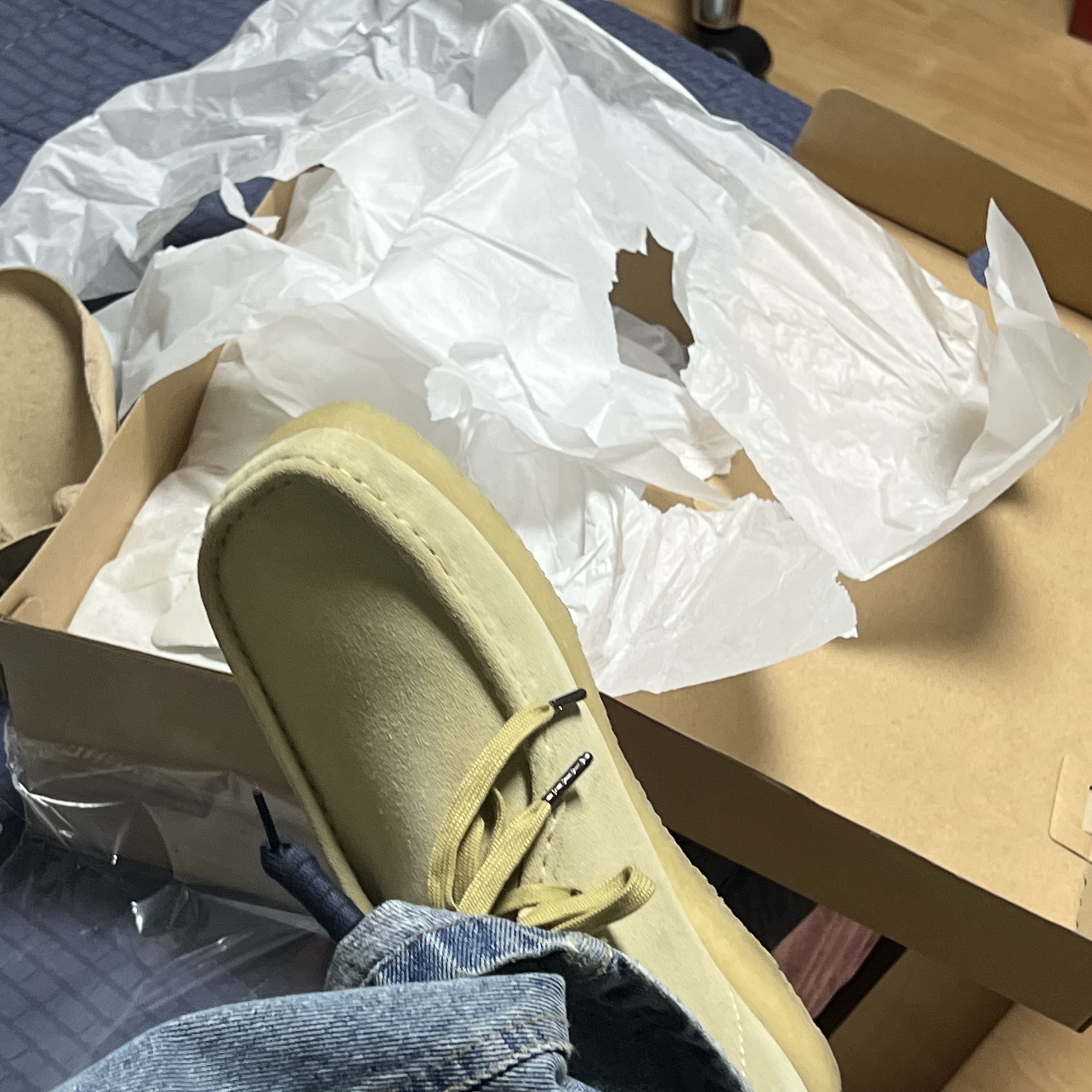 Clarks Wallabee Maple Suede 착용 스타일